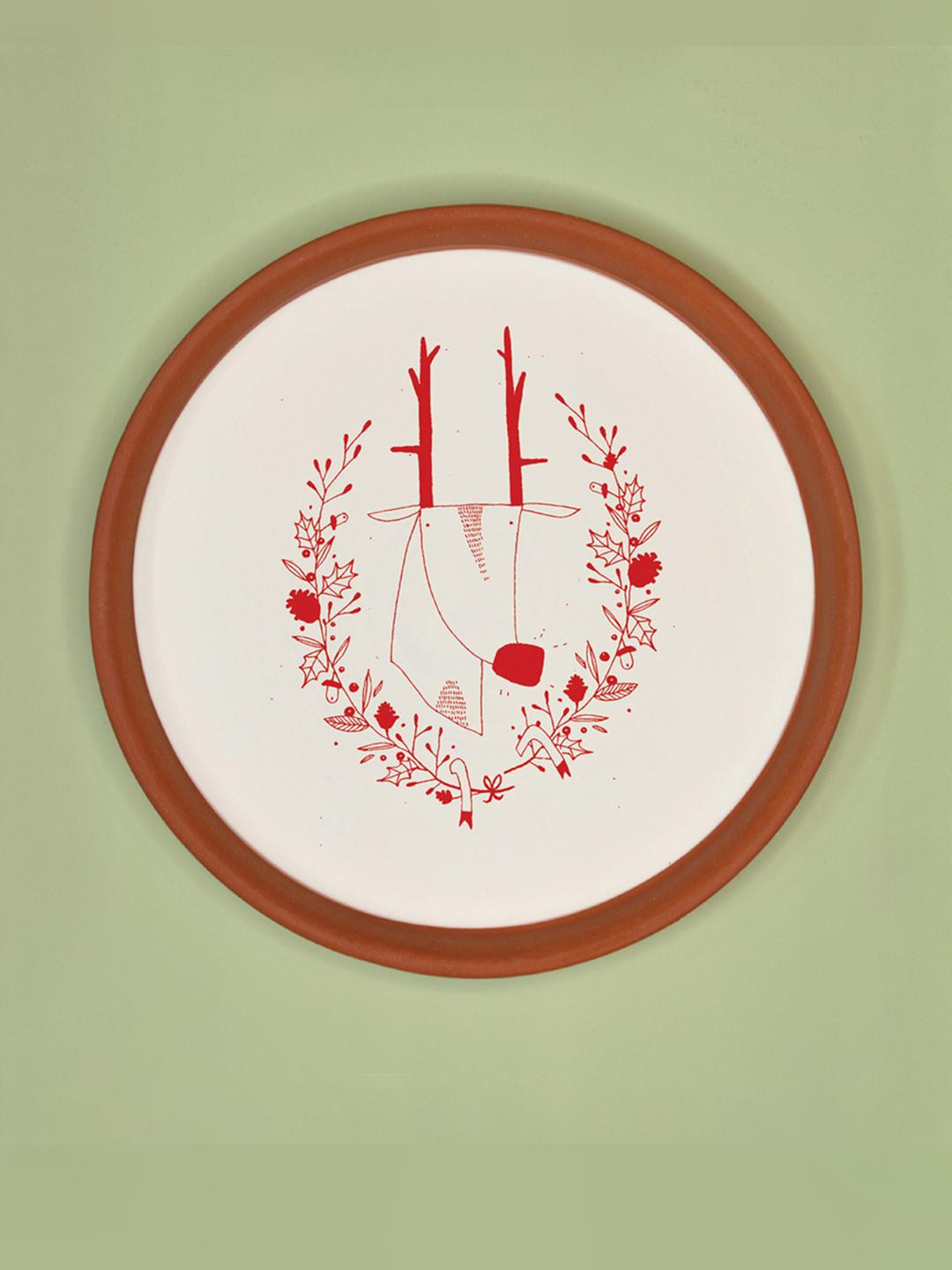 ALMIRO TREE Clay Hanging Hall Wall Plates-8In