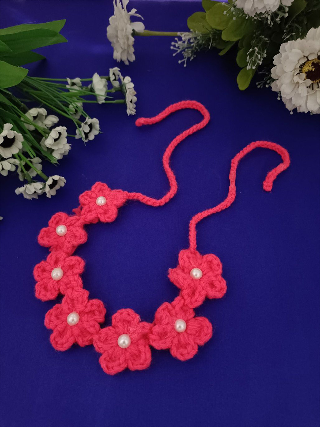 Sanjog Crochet Woolen Handmade Beaded Necklace