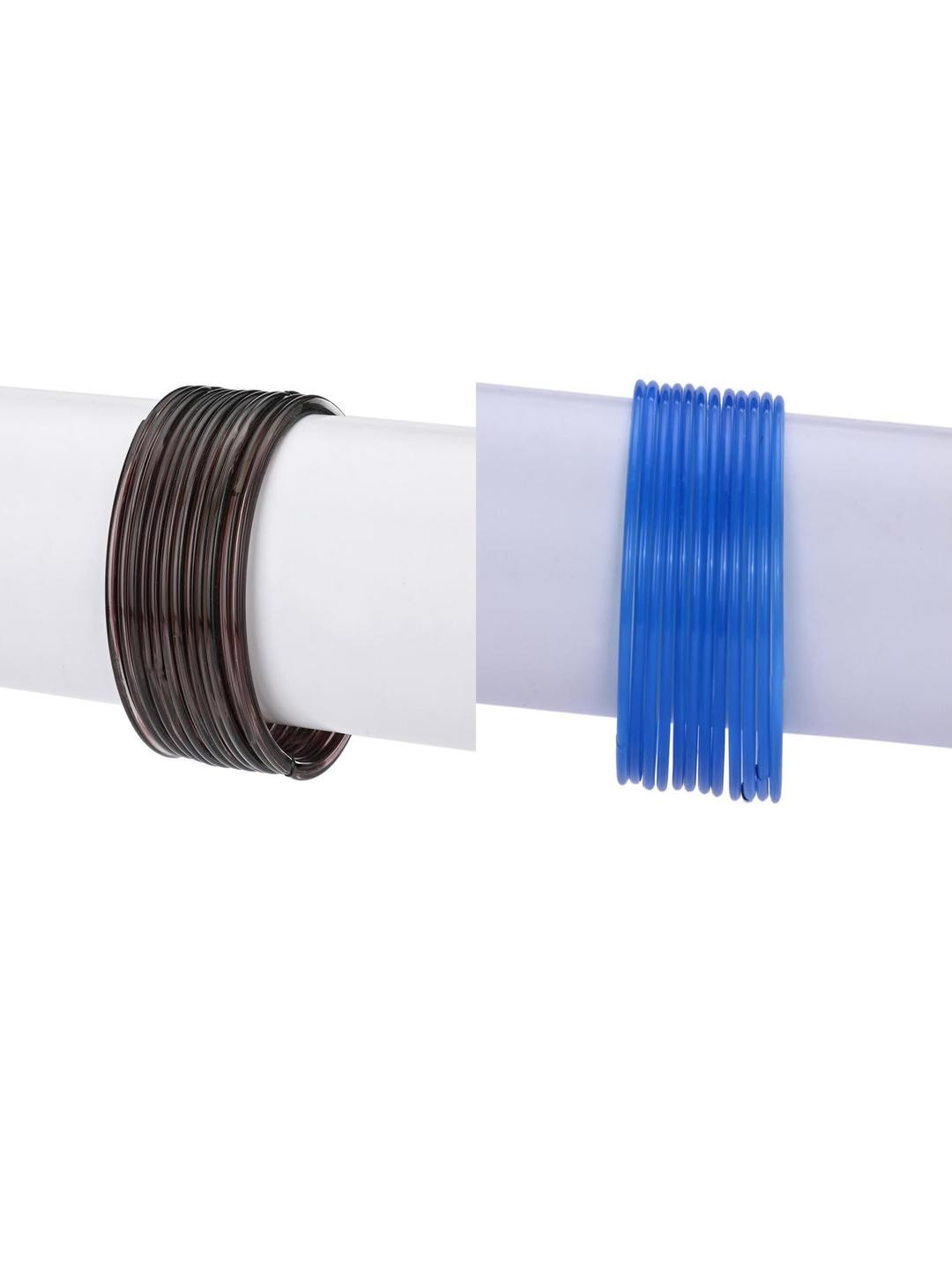 1ST TIME Set Of 24 Glass Plain Bangles