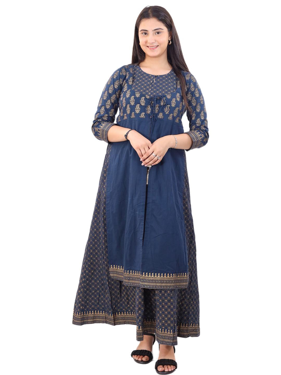 MODFUSE Women Navy Blue Kurtis