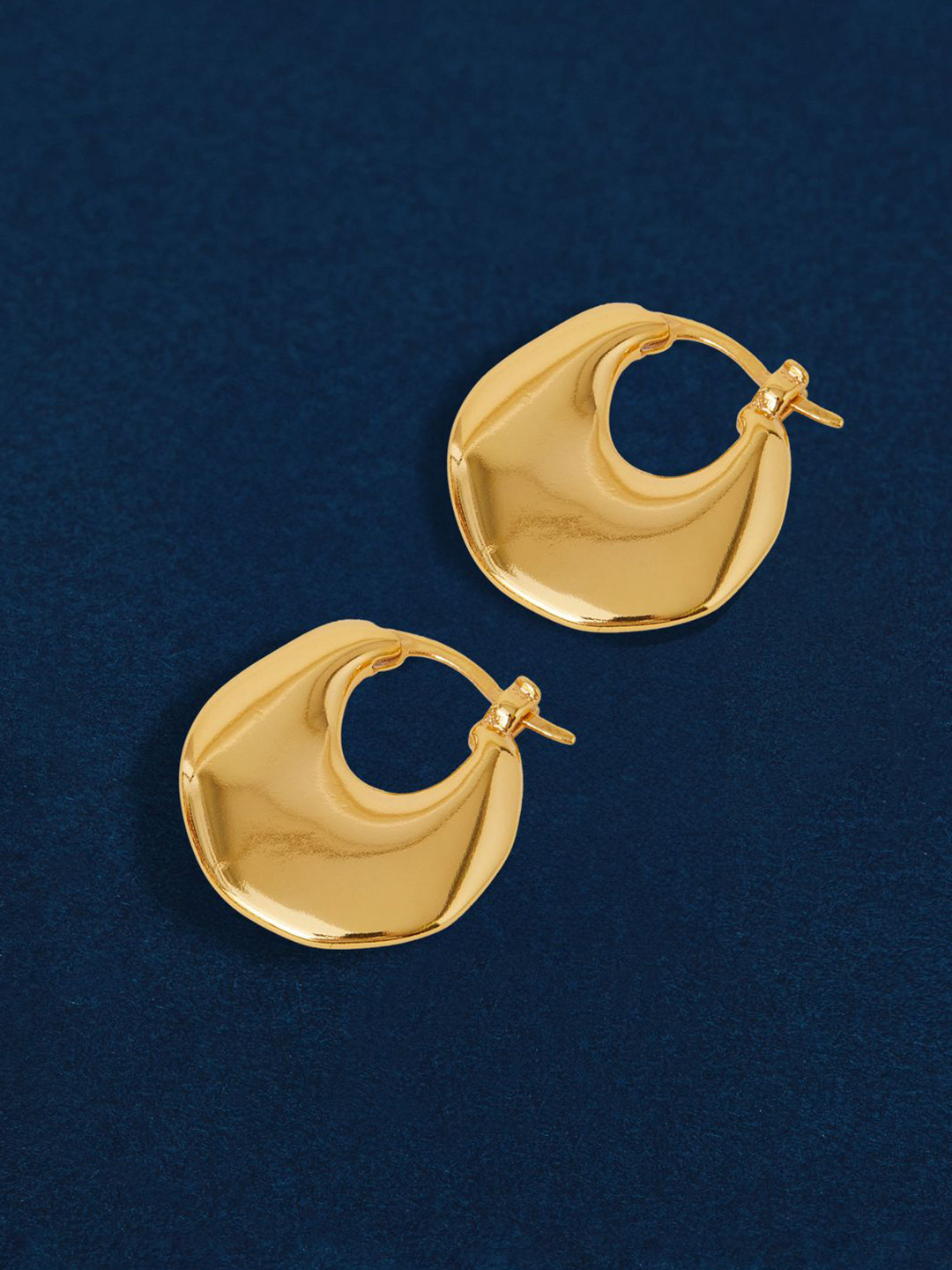 Accessorize 14k  Gold-Plated Chunky Circular Hoop Earrings