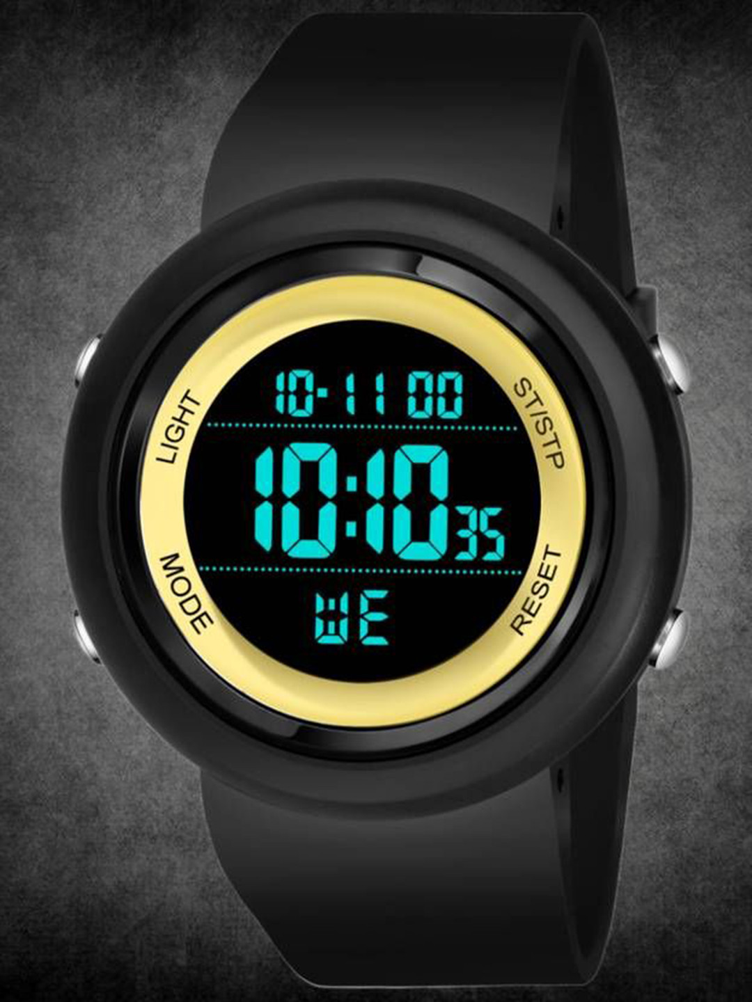 Hala Men Aluminium Dial & Straps Digital Watch BEN-BLACK-GOLD-02