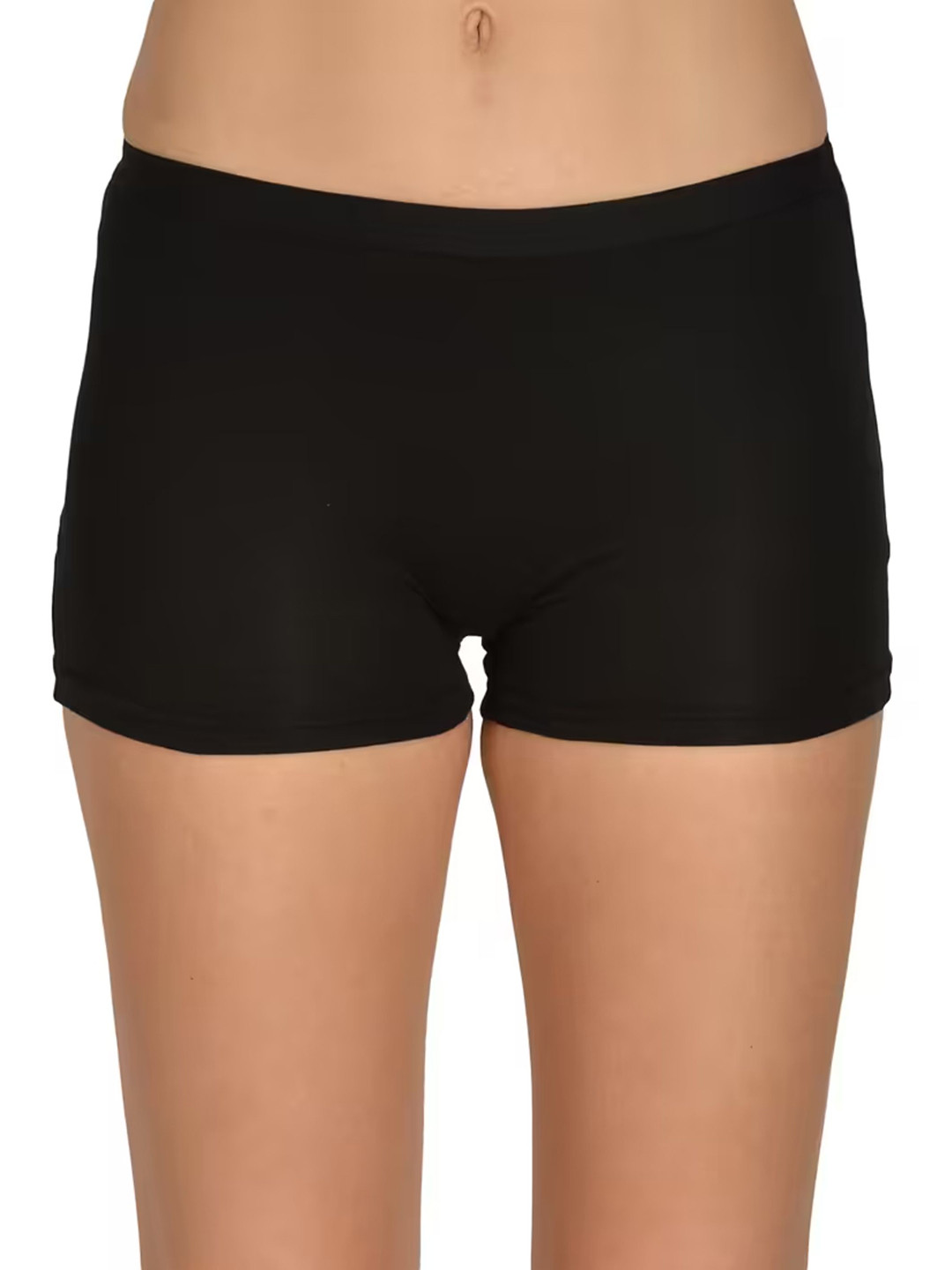 DHANDAI FASHION Mid-Rise Boy Shorts Briefs Boy Short Full Panty (DC-M-1)Black