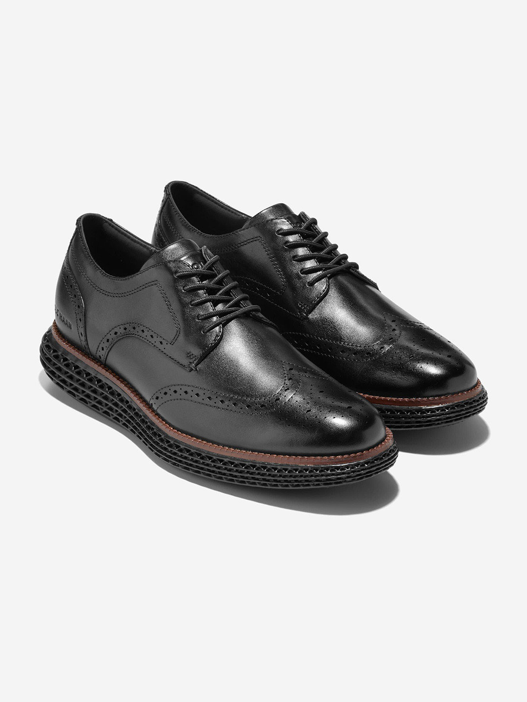 Cole Haan Men ORIGINALGRAND 2.0 WINGTIP OX Black Derby Shoes