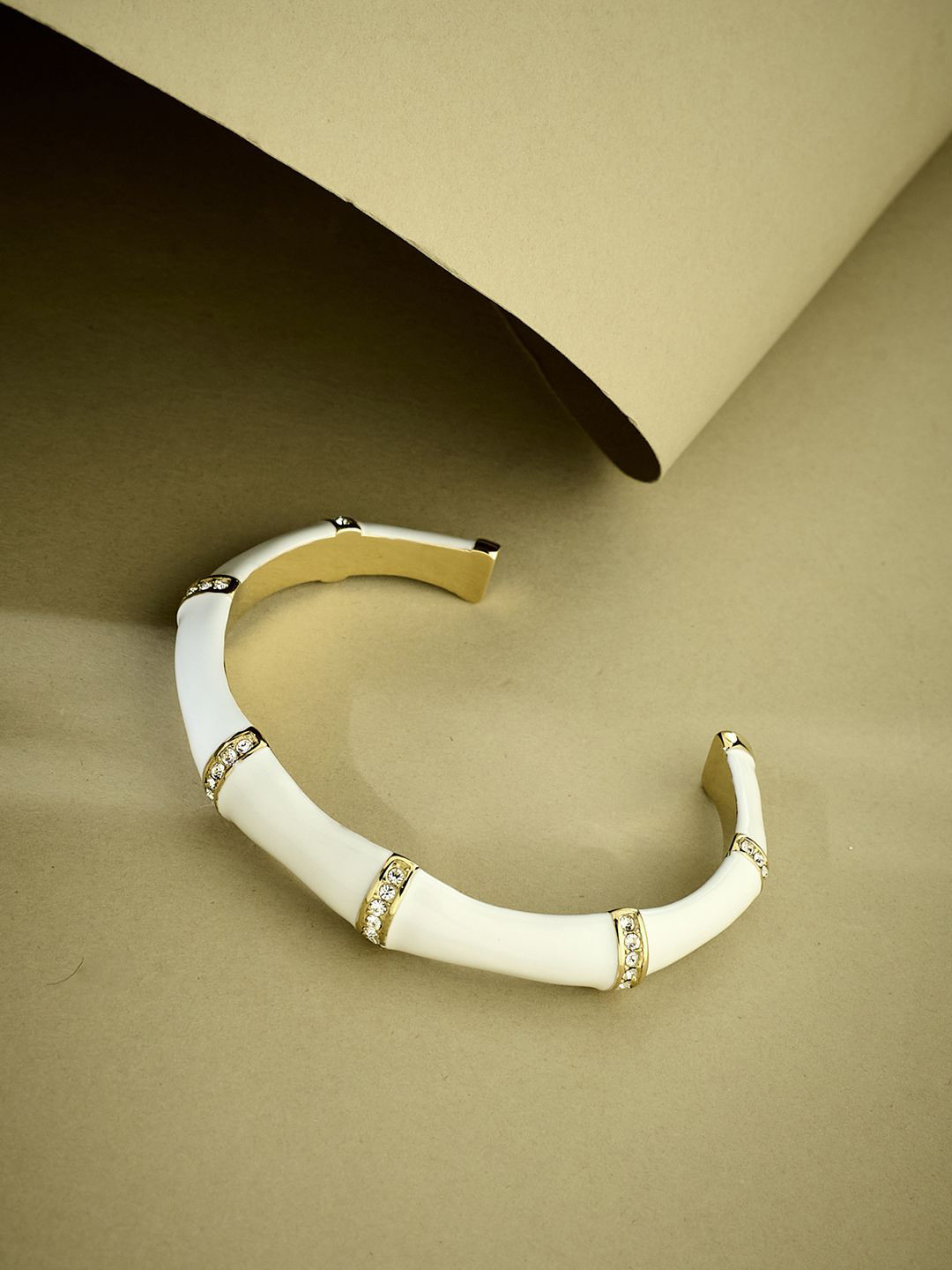 GUESS Women Bamboo Gold-Plated Stainless Steel Bracelet