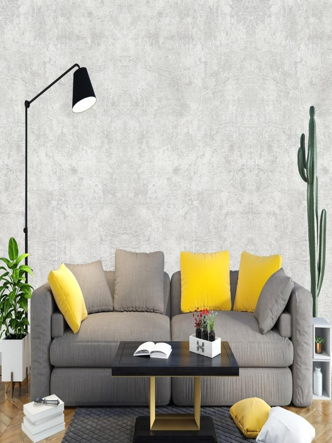 INSTANT WALLPAPER Grey Neutral Design Flecked Wallpaper