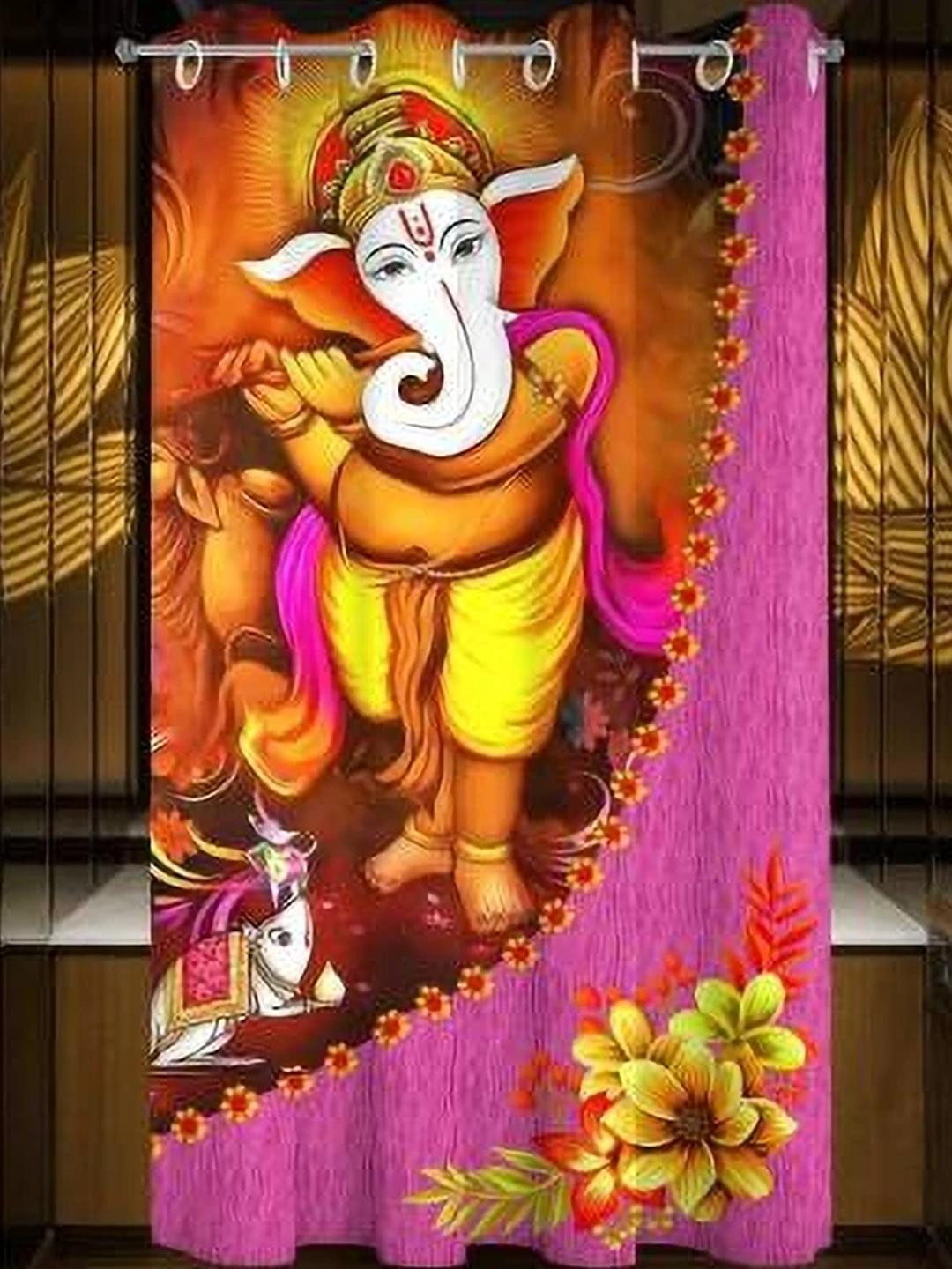 BELLA TRUE 152 cm (5 ft) Polyester Semi Transparent Window Curtain Single Curtain (Printed, Multicolor 11)