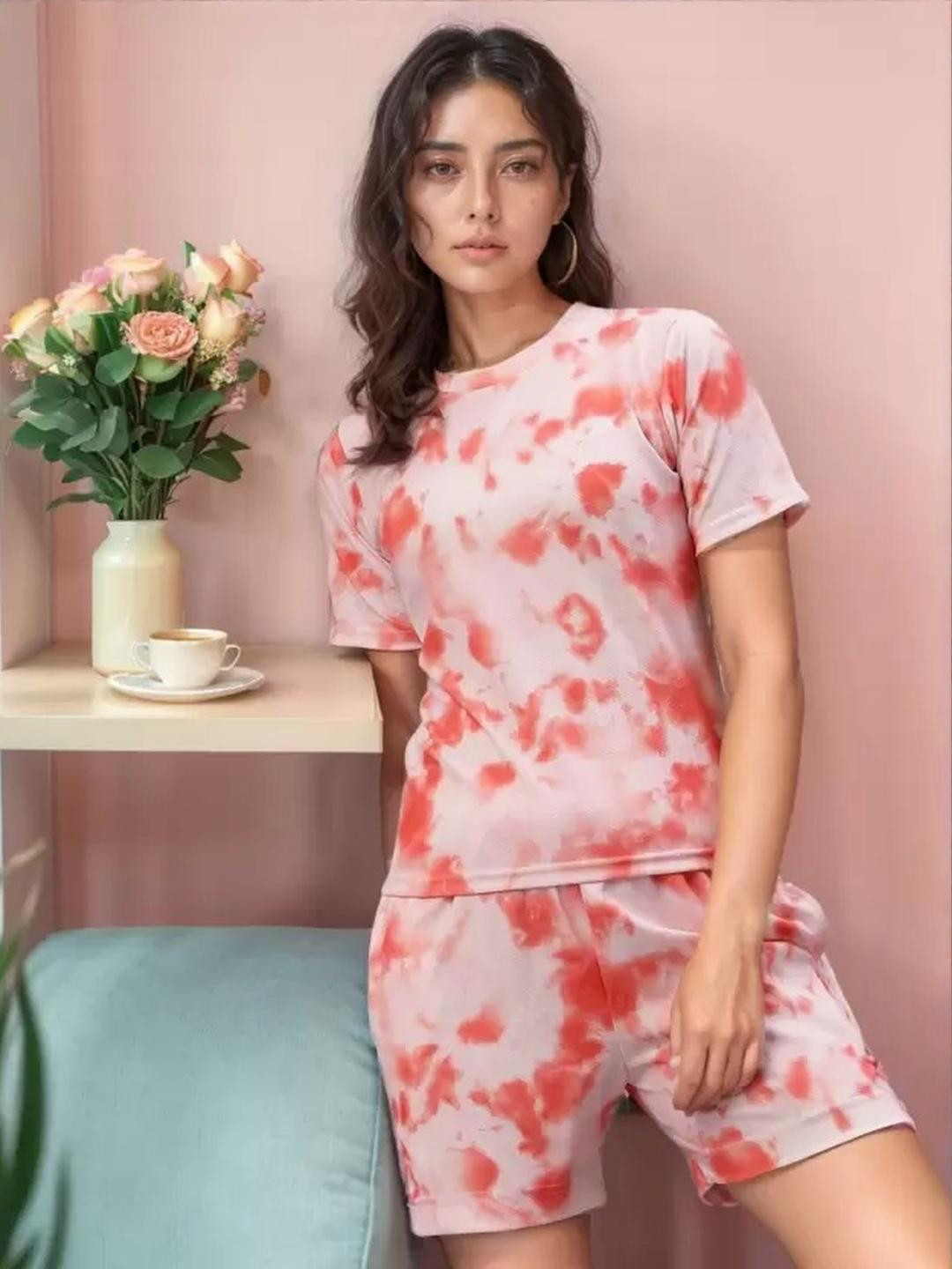 WESTCHIC Women Orange Night suits