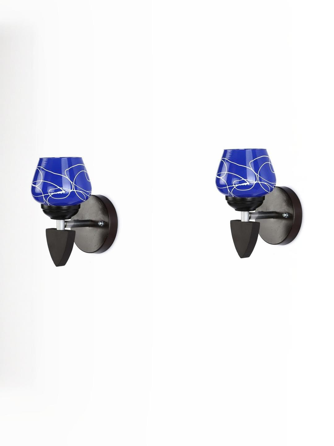 SOMIL Blue Glass Cylinder Wall Lamps