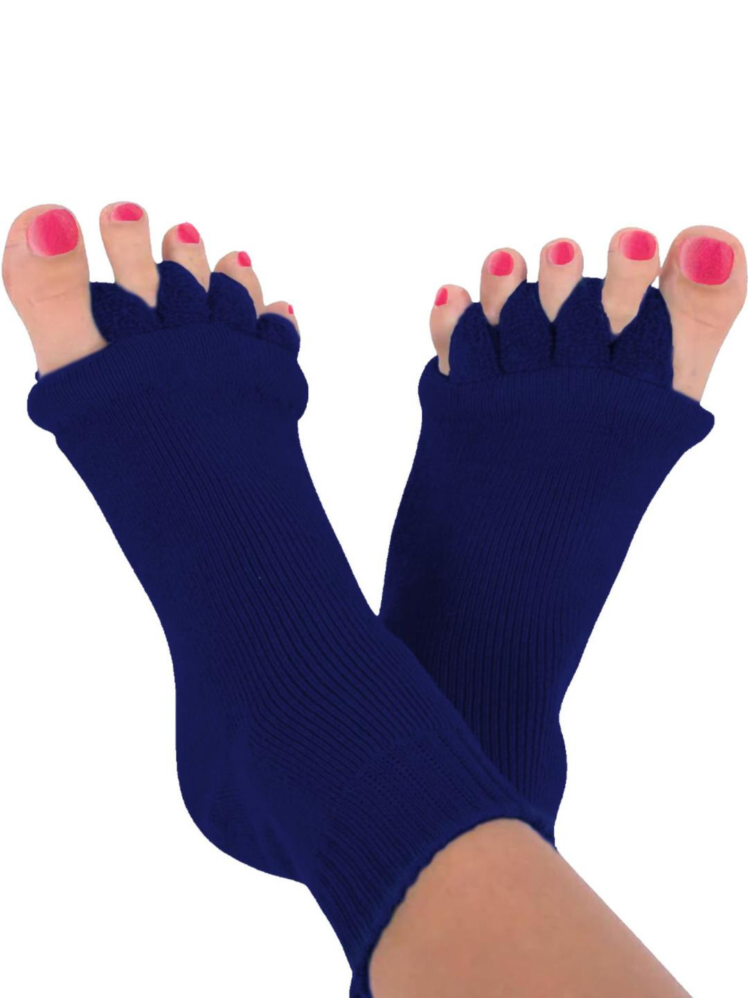 OXVIEW Blue Solid Ankle Length Socks