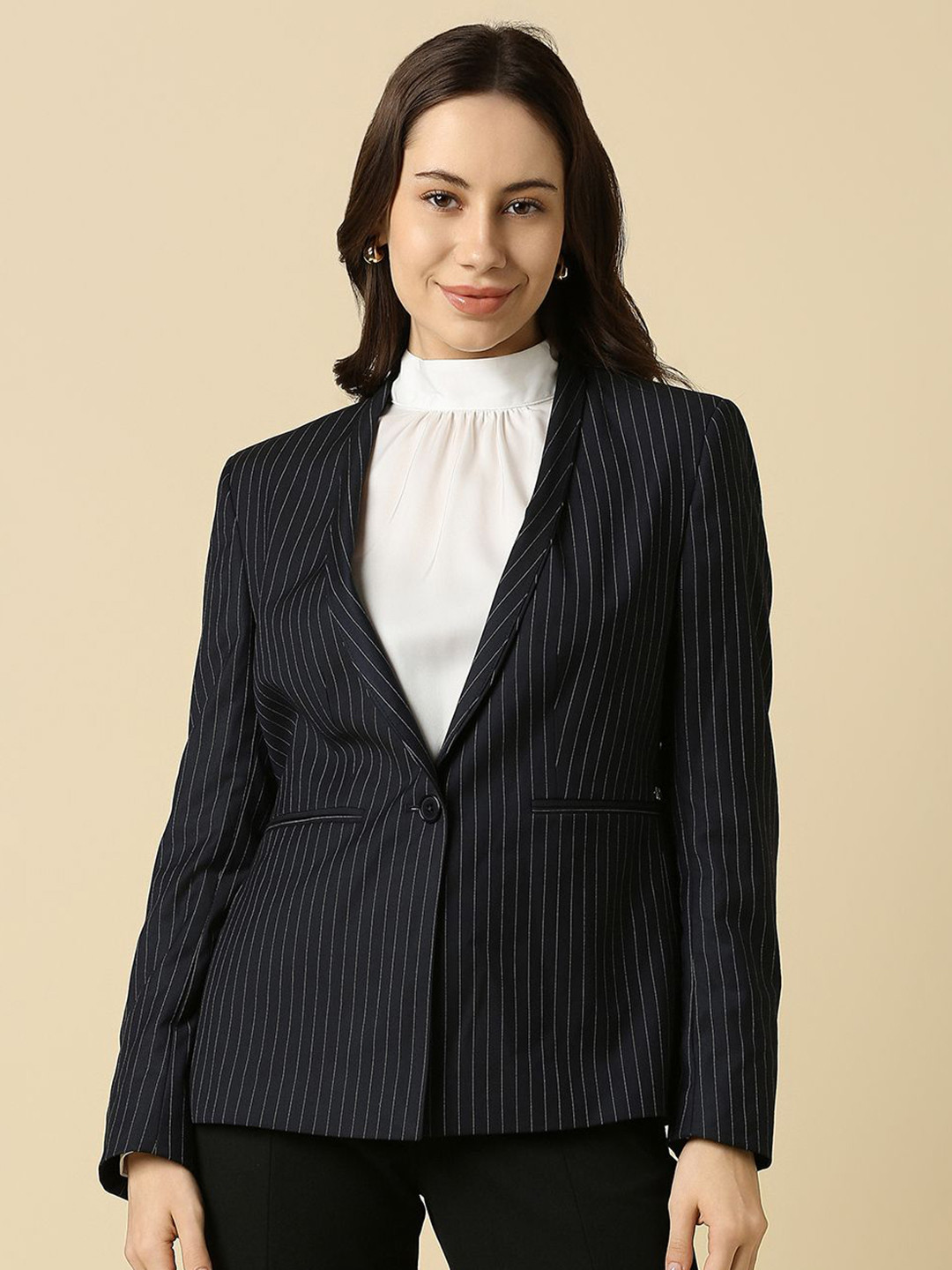 Allen Solly Woman Single Breasted Formal Blazer