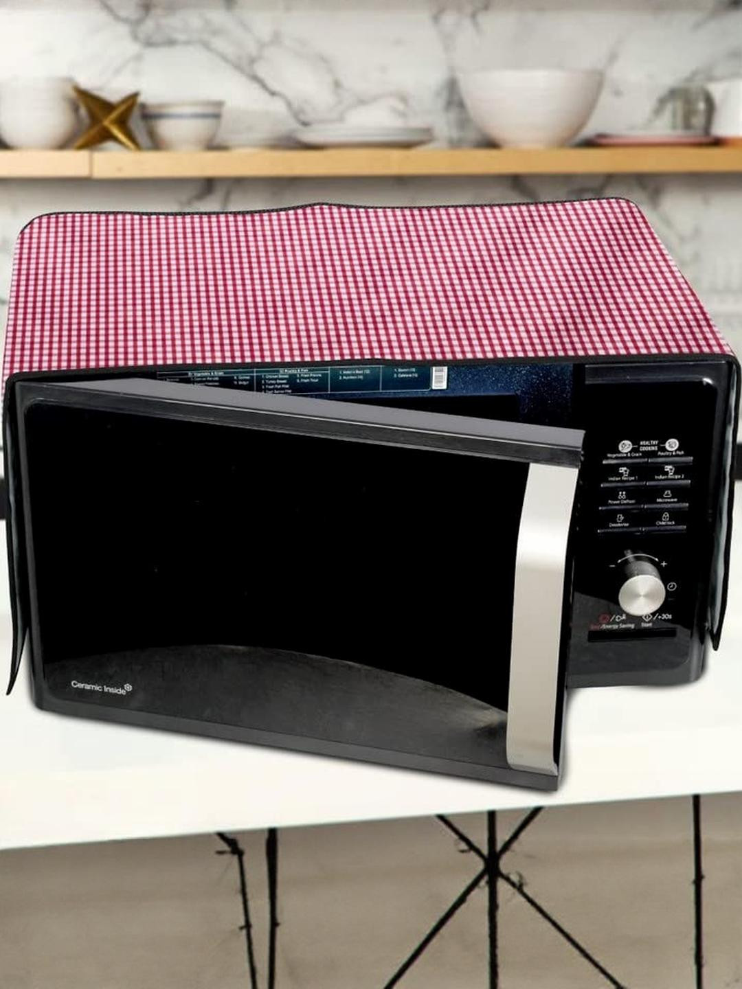 Waterproof & Dustproof PVC Microwave Oven Top Cover with 4 Utility Pockets Pin