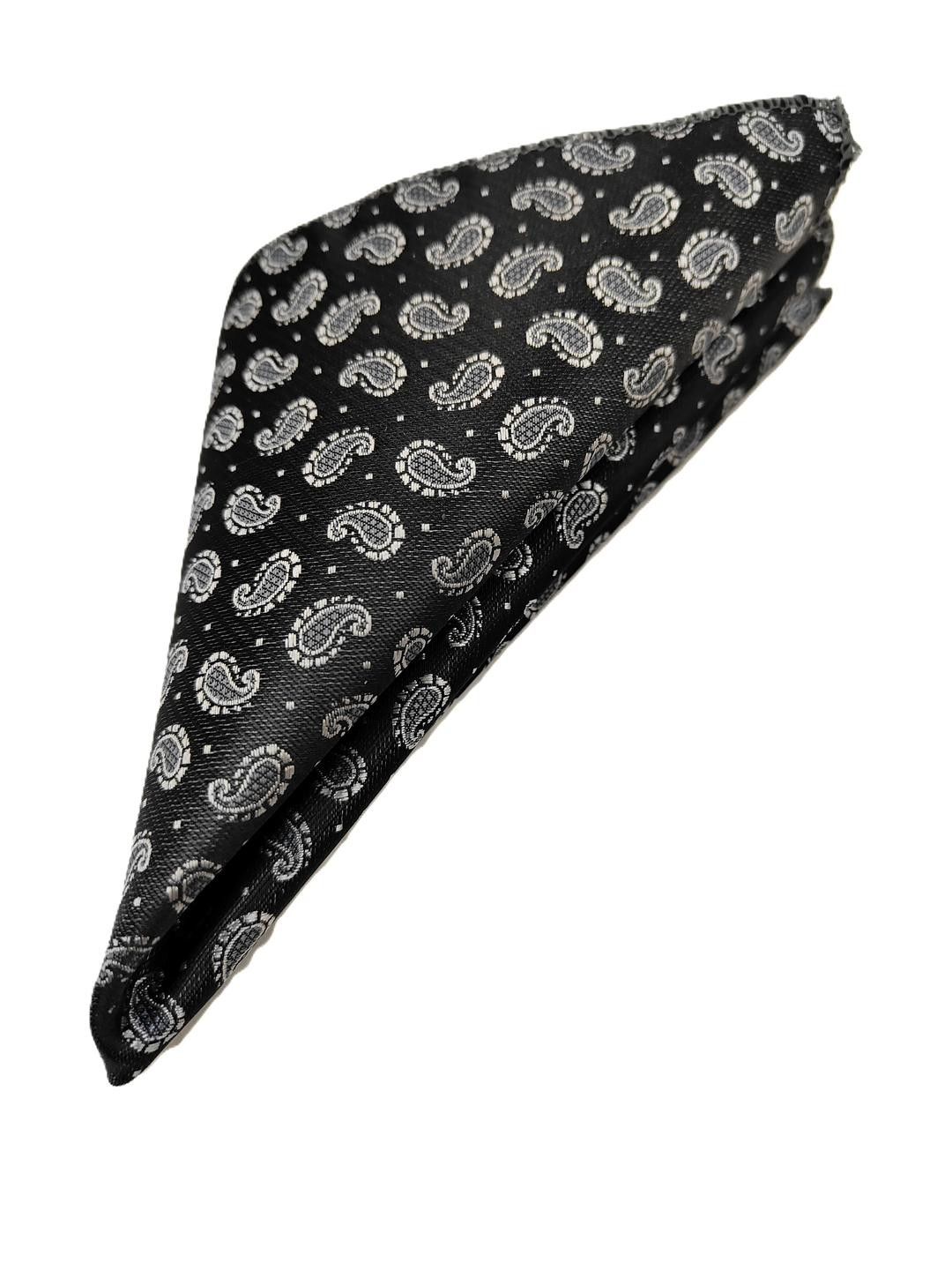 VOICI Grey Printed Pocket Squares