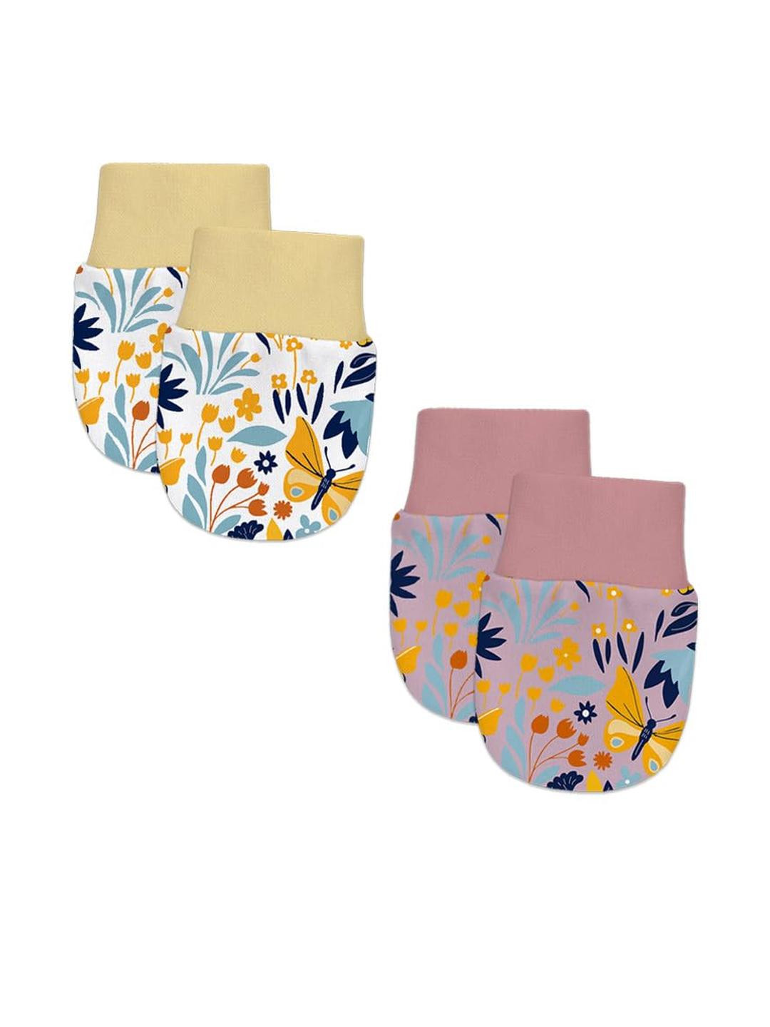 Adhigams Newborn Cotton Hand Gloves/Muthi/Hosiery Mittens Set