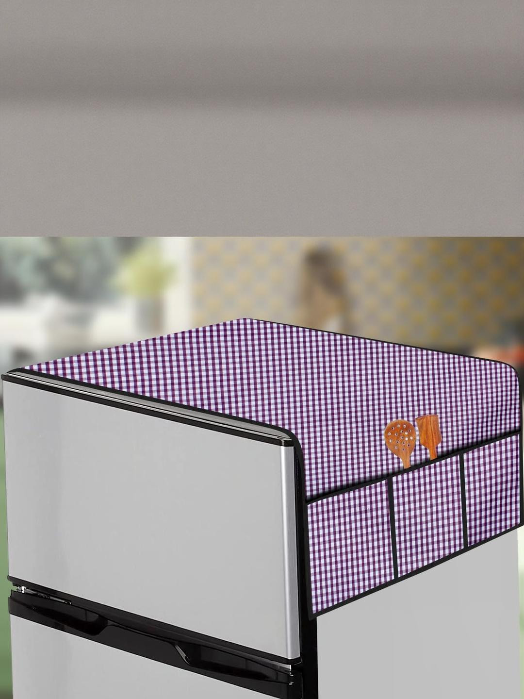The Furnishing Tree Violet Plastic Refrigerator Cover