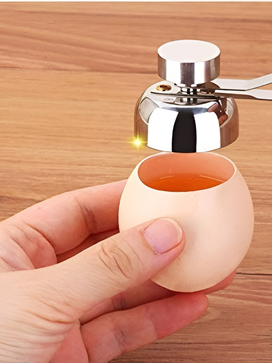 upkaranwale Black & Grey 2Pcs Egg Topper Cutter & Whisker