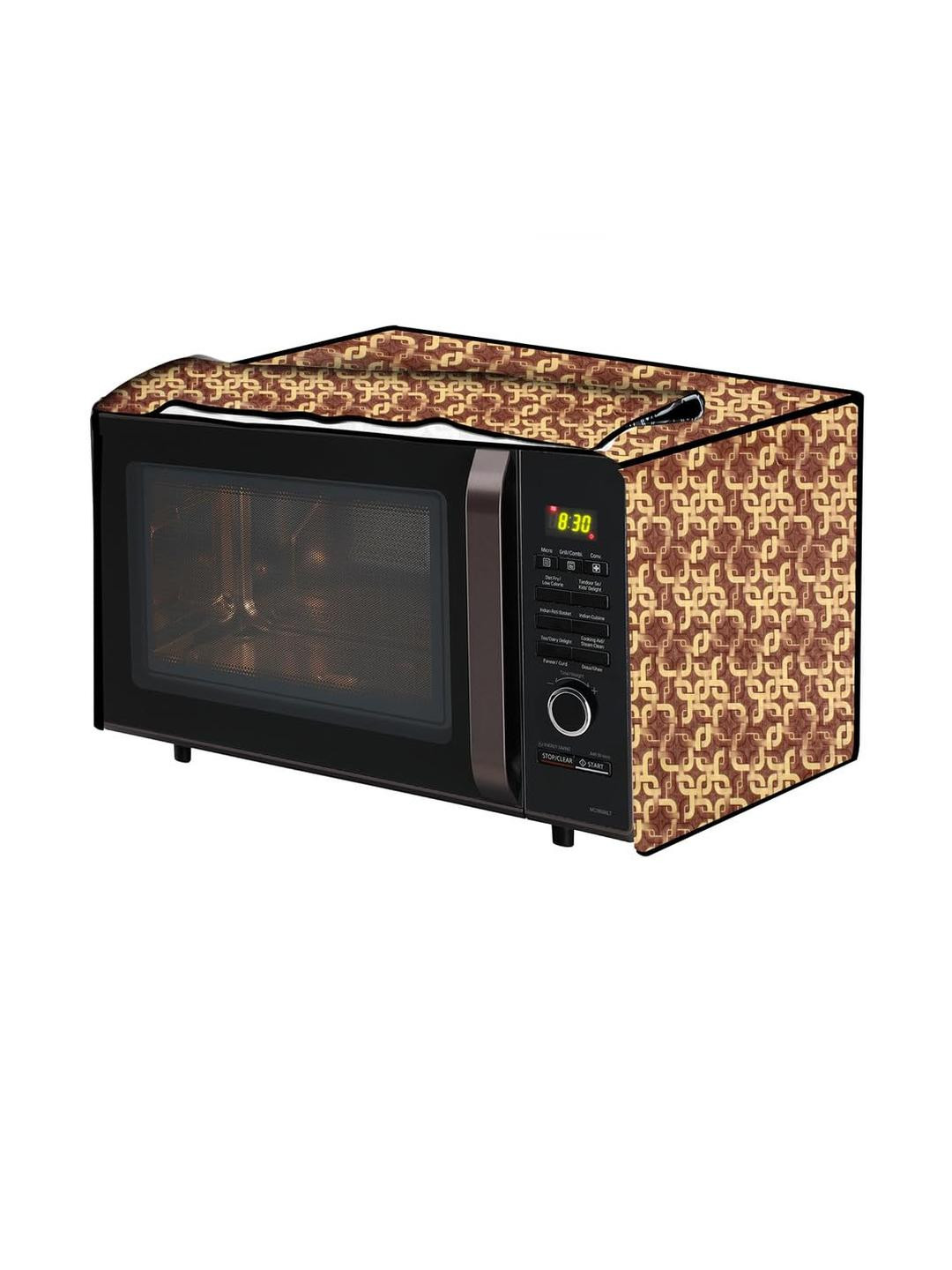 The Furnishing Tree PVC Waterproof Microwave Oven Cover Compatible for 17 L Solo 17PM-MEC2B Trellis