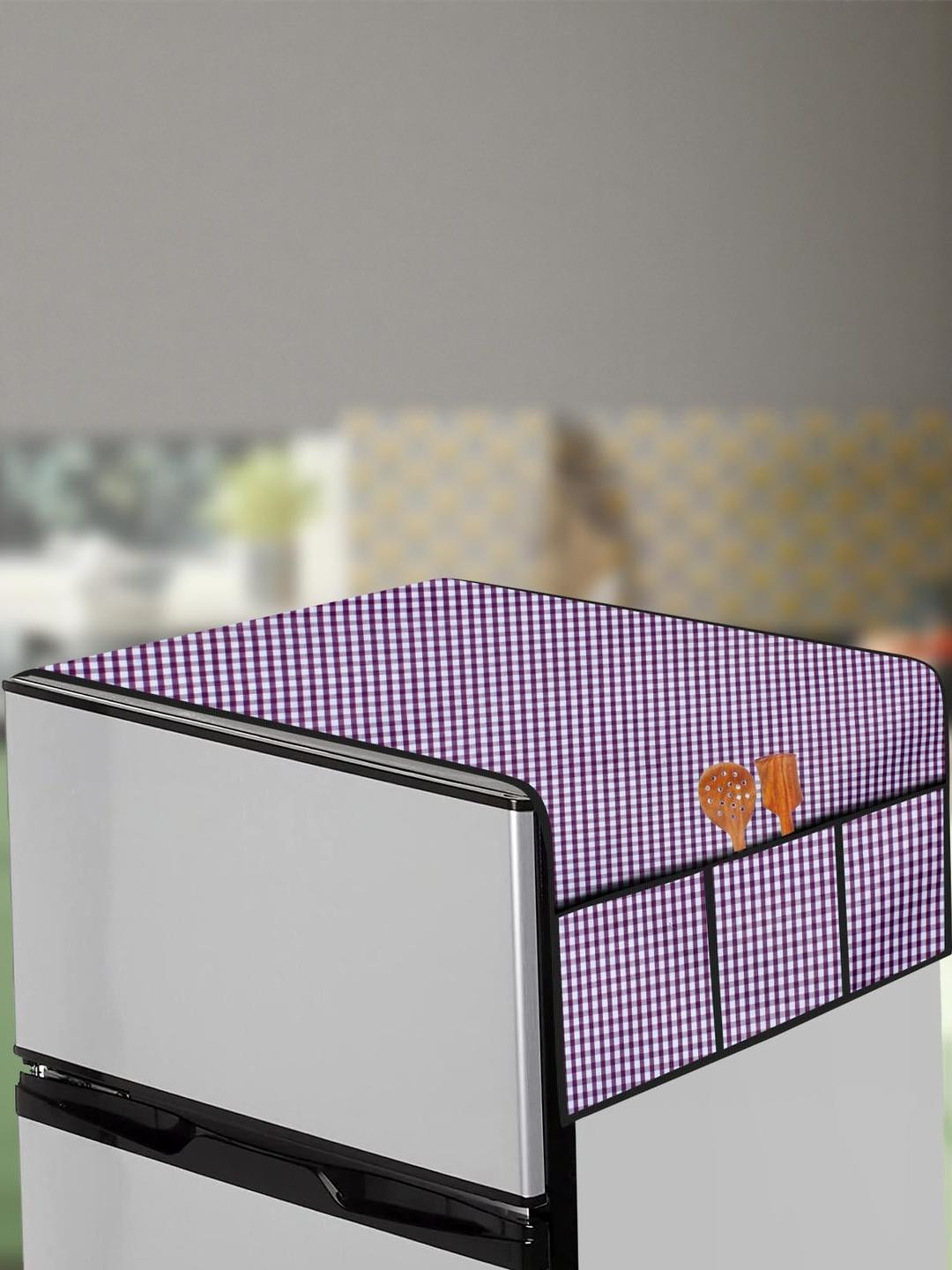 The Furnishing Tree Violet Plastic Refrigerator Cover