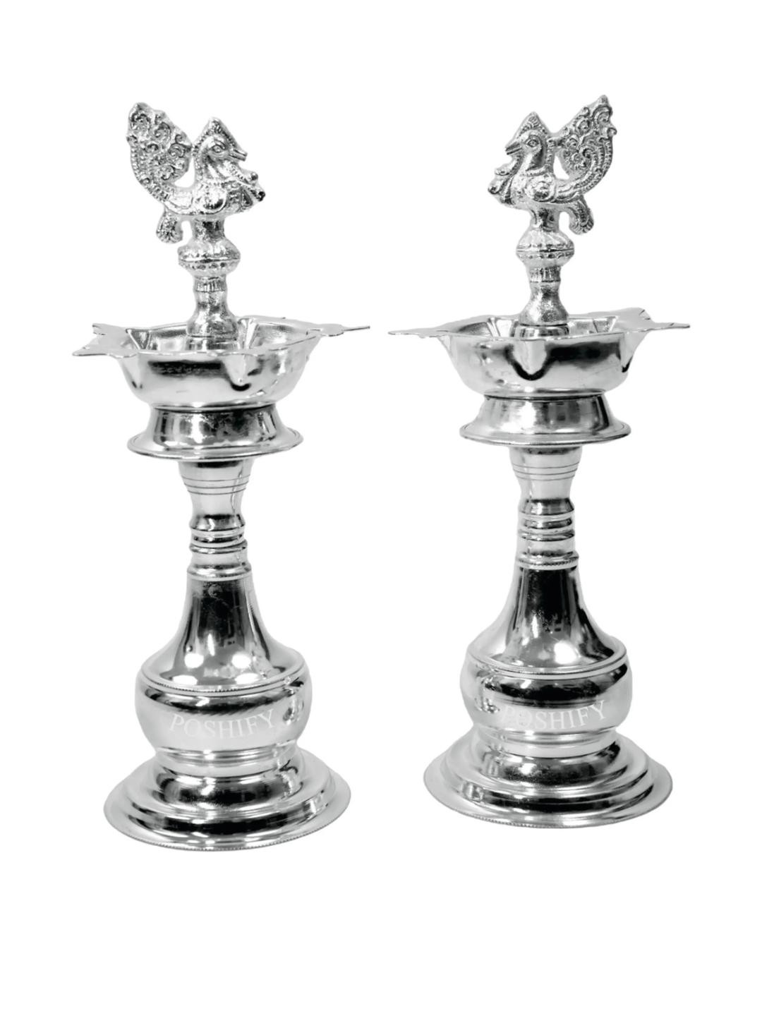 POSHIFY Pure German Silver Set of 2 Big Diya