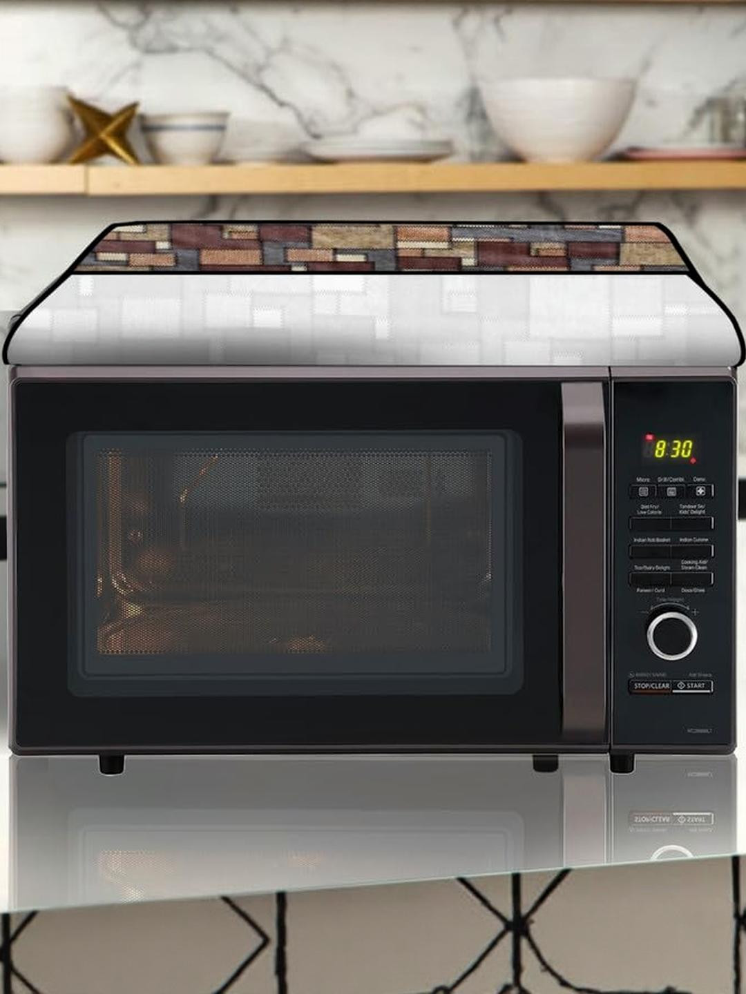 The Furnishing Tree PVC Waterproof Microwave Oven Cover Compatible for 25 L Convection 25BC4 Seamle