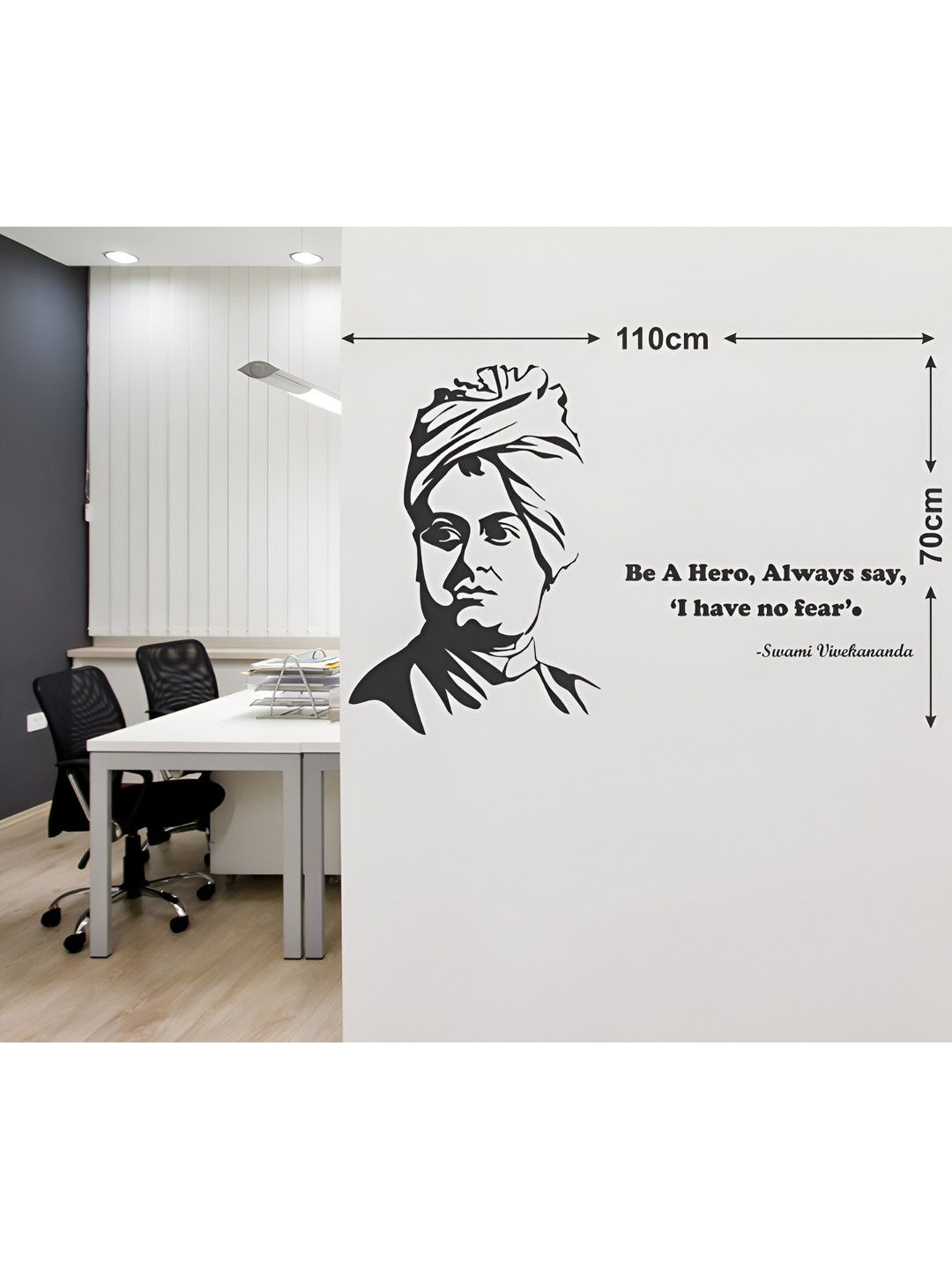 LANSTICK Black Printed Heat Resistance Wall Sticker