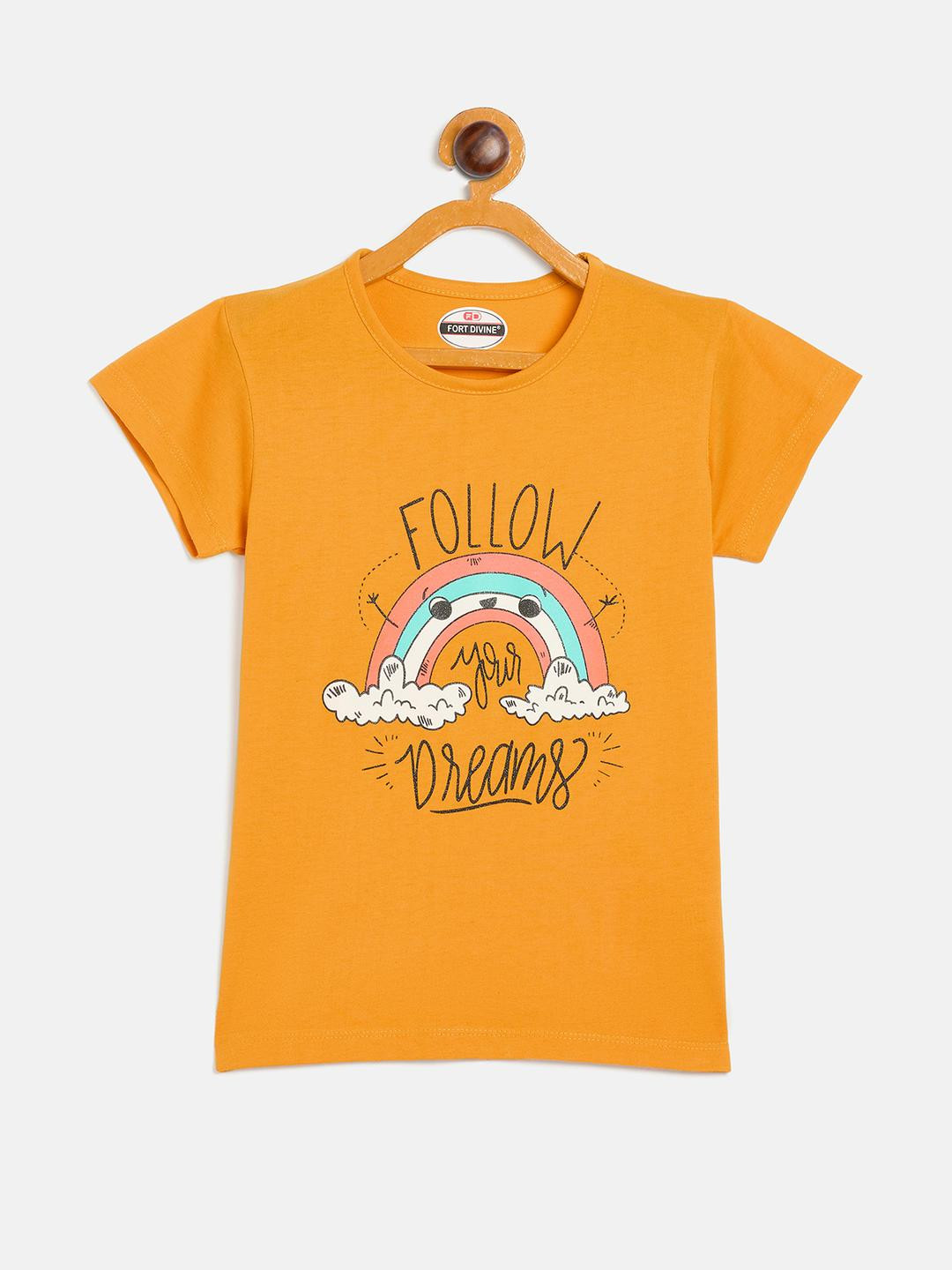 Fort Divine Girls Mustard Tops