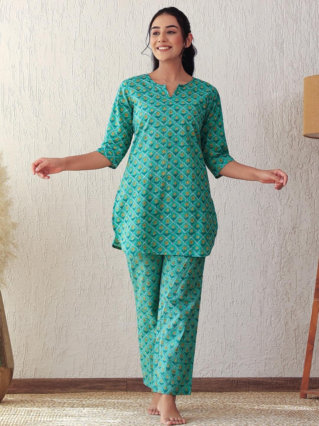 Aania Adults-Women Green Clothing Set