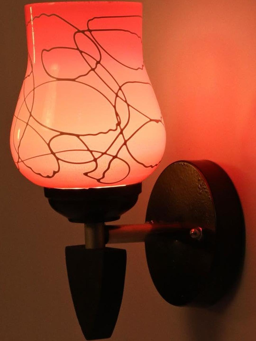 SOMIL Pink Glass Cylinder Wall Lamps