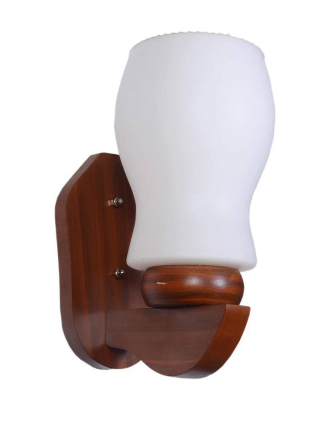 Somil Premium Designer Glass Wall / Night Lamp  Elegant & Stylish Dcor Accent for Modern Interiors, color- White, Size:- 21.5 X 26.5 X 35 CM