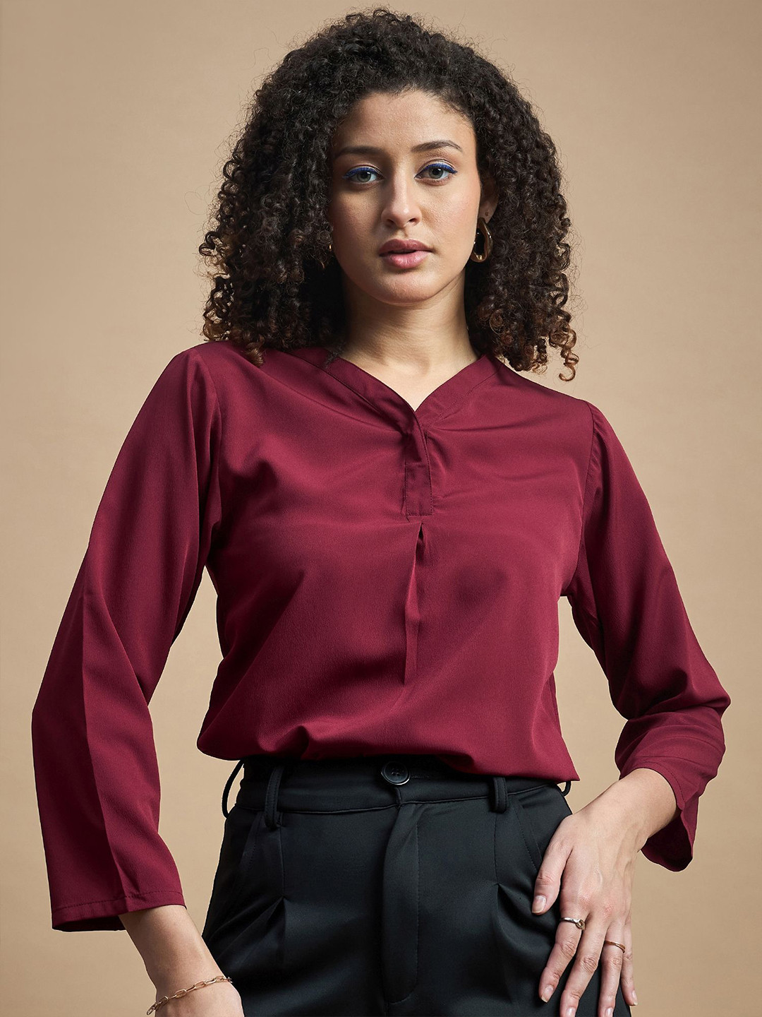 R.Code by The Roadster Life Co. Women Crepe Top