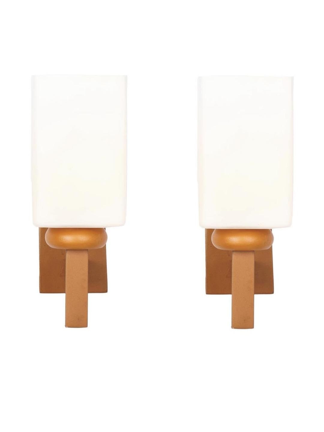 Somil Premium Designer Glass Wall / Night Lamp  Elegant & Stylish Dcor Accent for Modern Interiors, color- - White Size- 16.5 X 25.5 X 31.5 CM