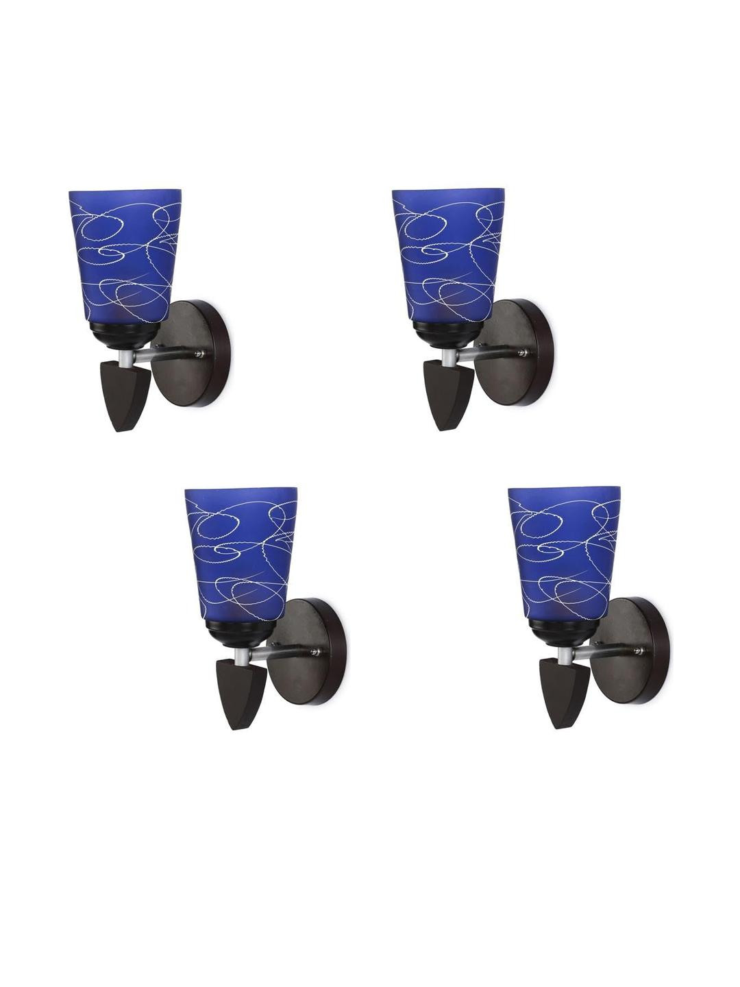 SOMIL Blue Glass Cylinder Wall Lamps