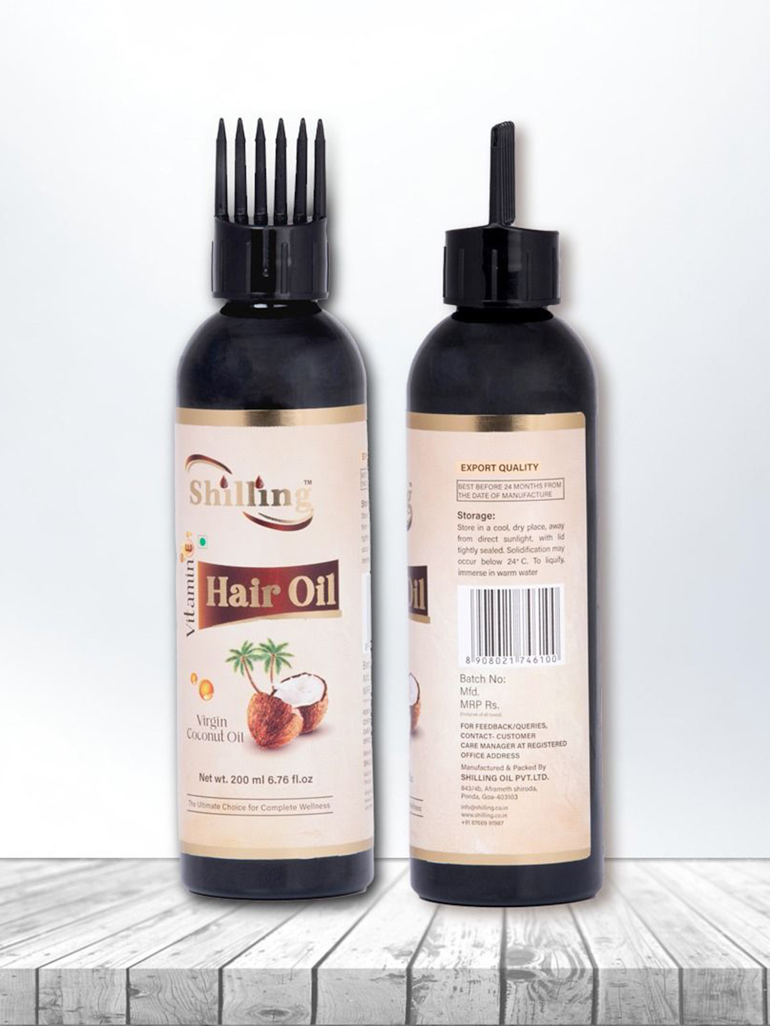 SHILLING Hair Oil With Coconut & Vitamin E - 200 ml