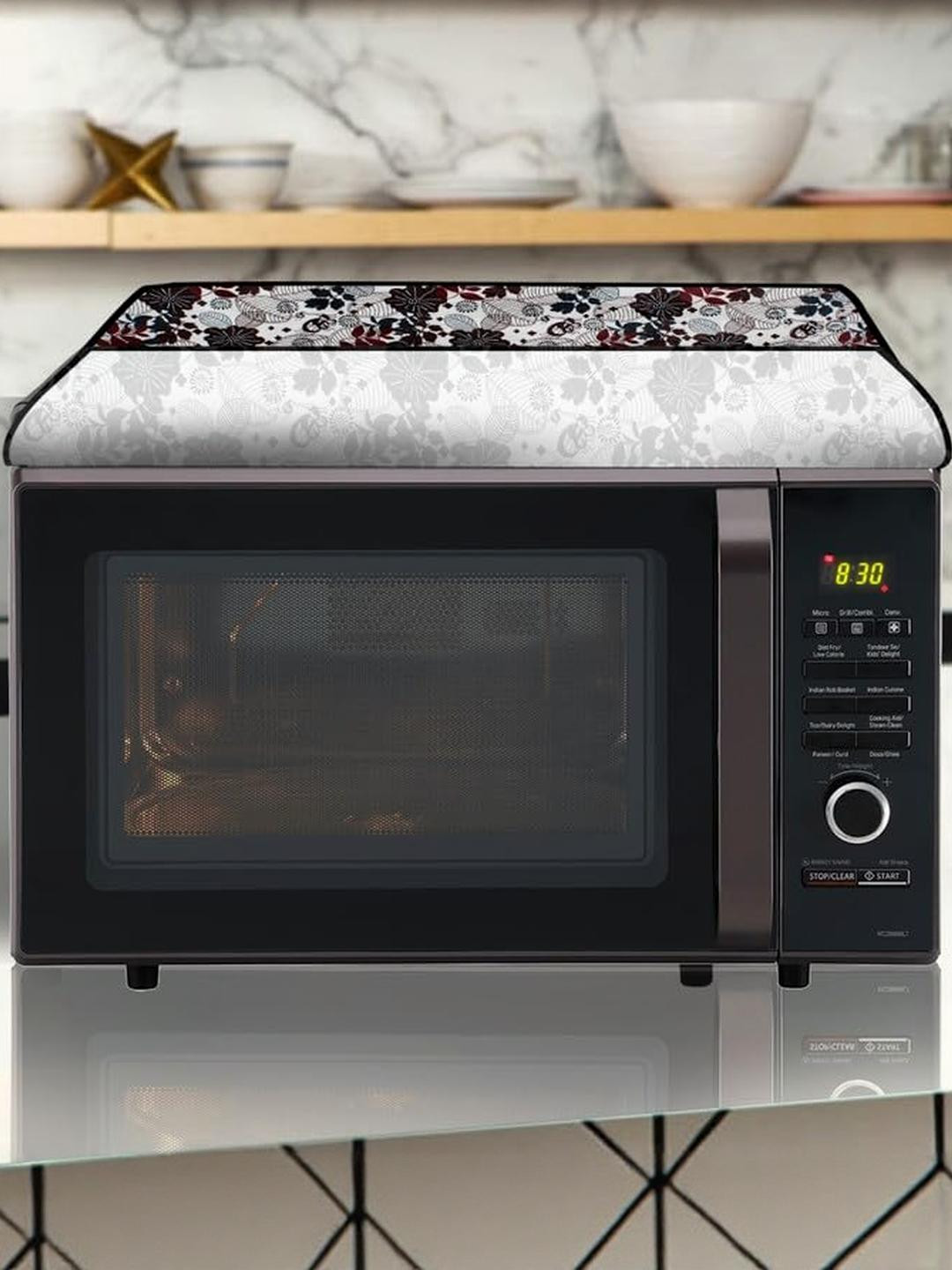 The Furnishing Tree PVC Waterproof Microwave Oven Cover Compatible for Samsung 23 L MS23K3513AK/T T