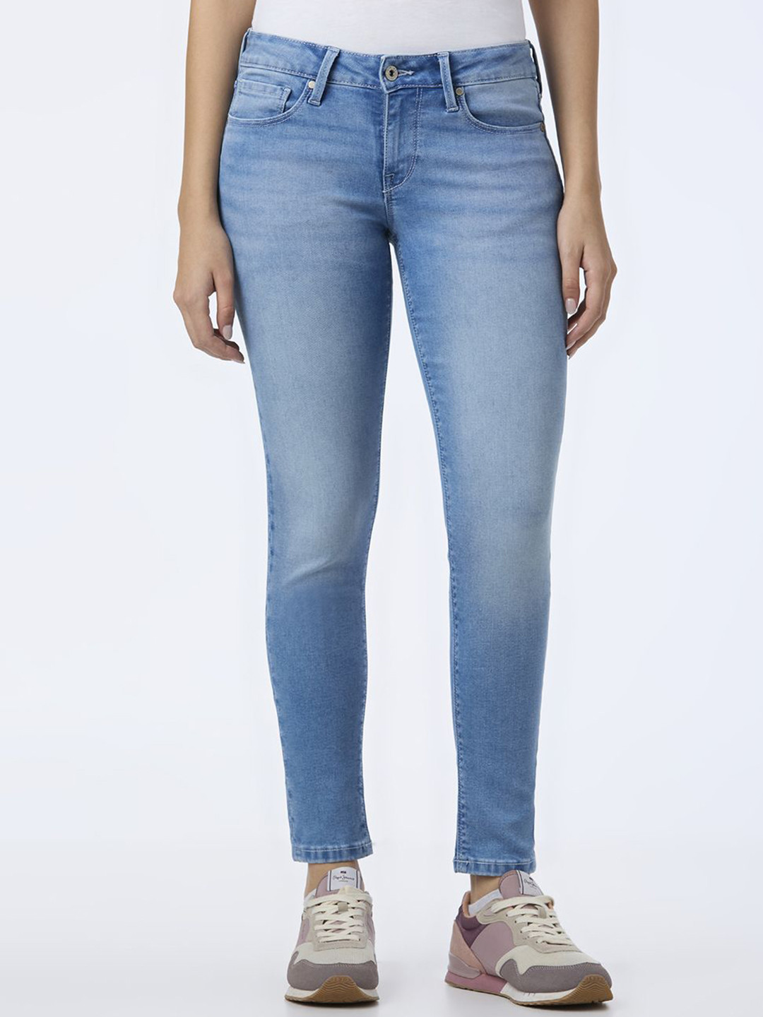 Pepe Jeans Women Skinny Fit Low Rise Stretchable Jeans