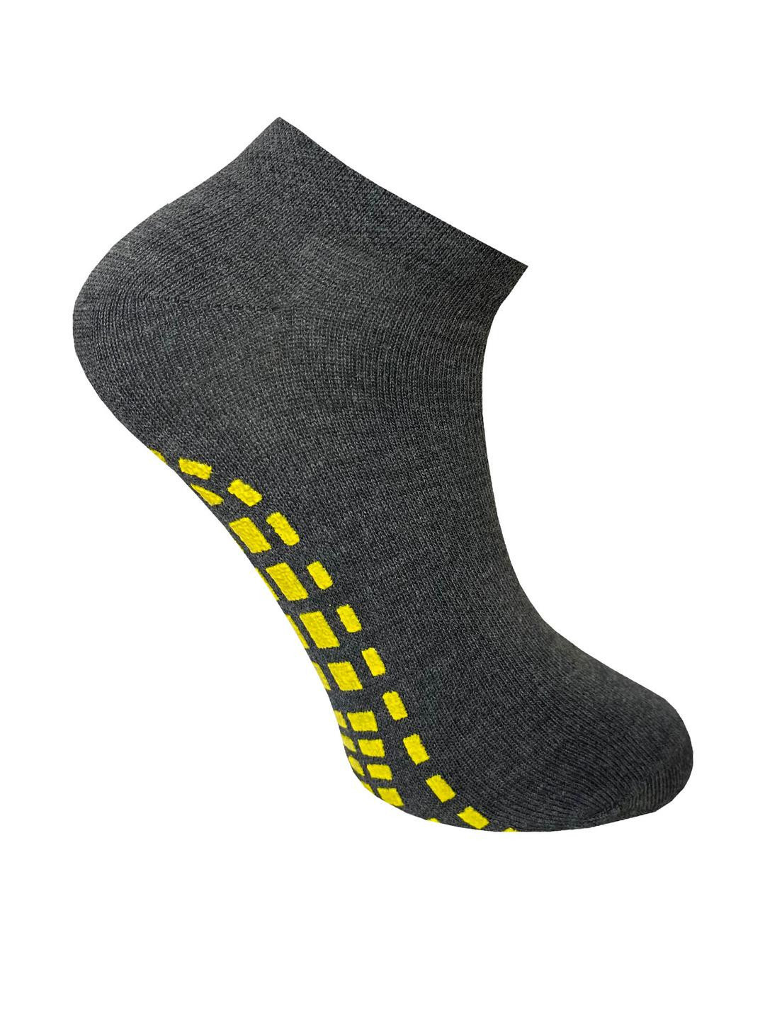 SOXVIEW Women Black & Yellow Set Of 1 Ankle Length Cotton Socks