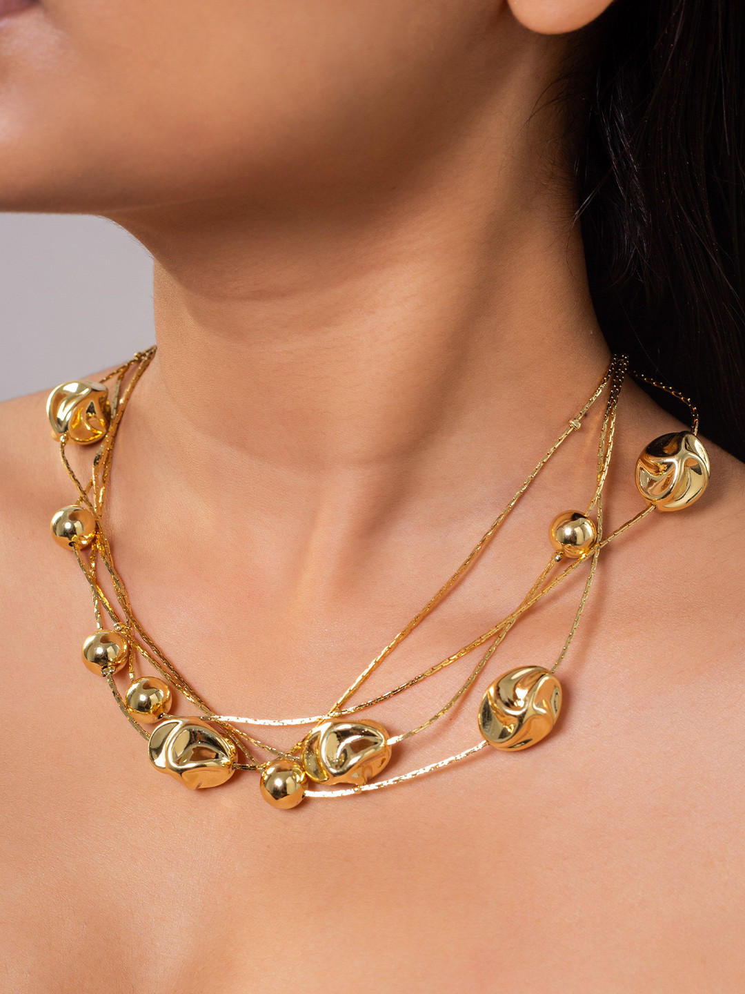 MINJI AND CO. Gold-Plated Minimal Necklace