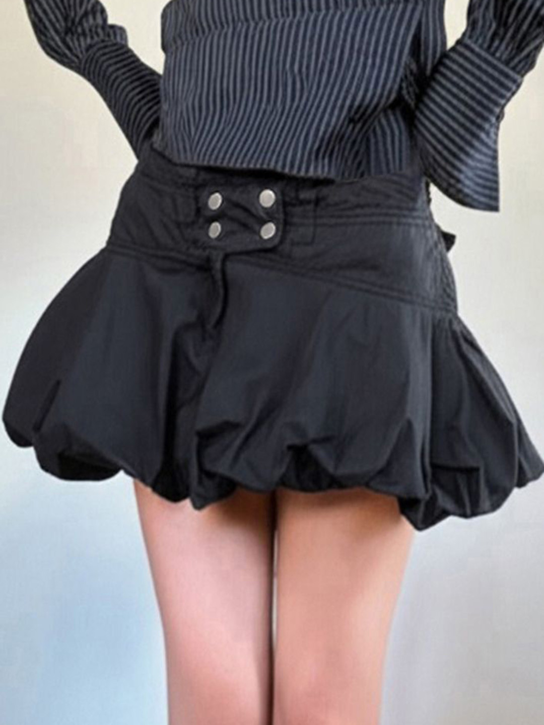 LULU & SKY Bubble-Hem Mini Skirt