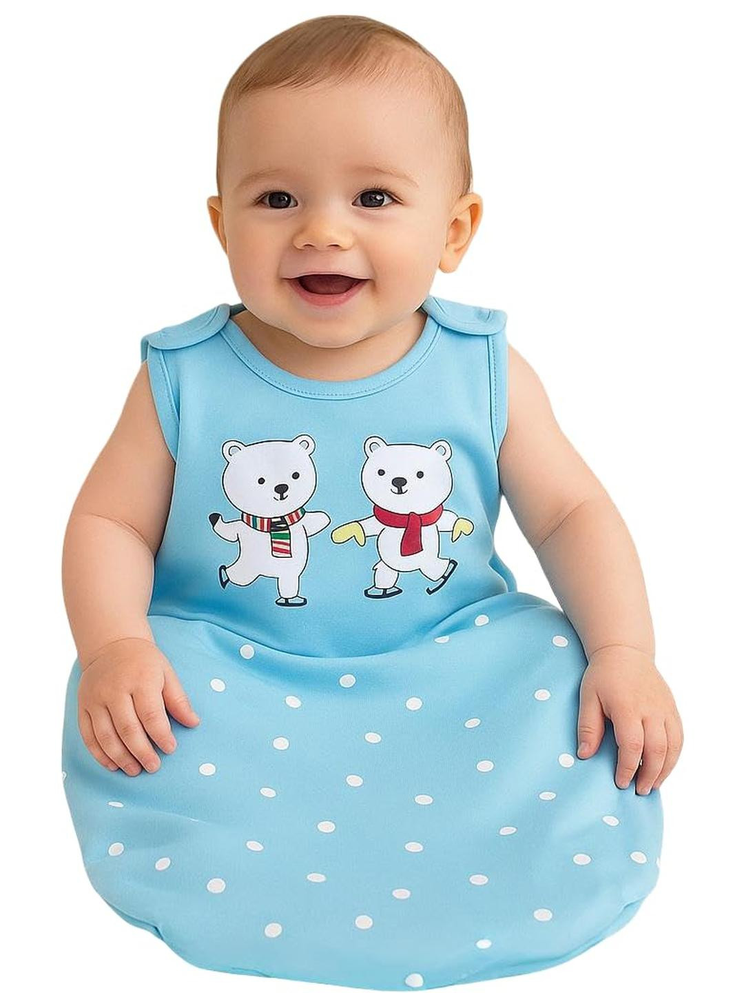 Adhigams Baby Jolly Bear Stylish Cotton Sleeping Bag for Baby boy and Girl