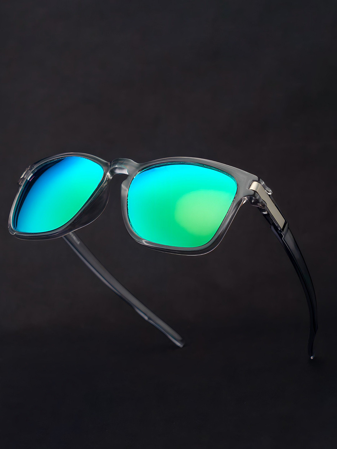 AFERELLE Unisex Green Square Polarized Sunglasses