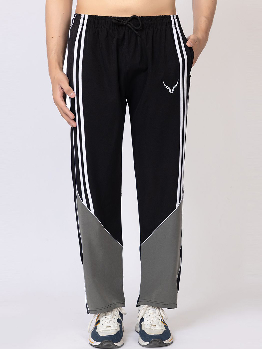 BUFFARO Men Colourblocked Mid-Rise Track Pant