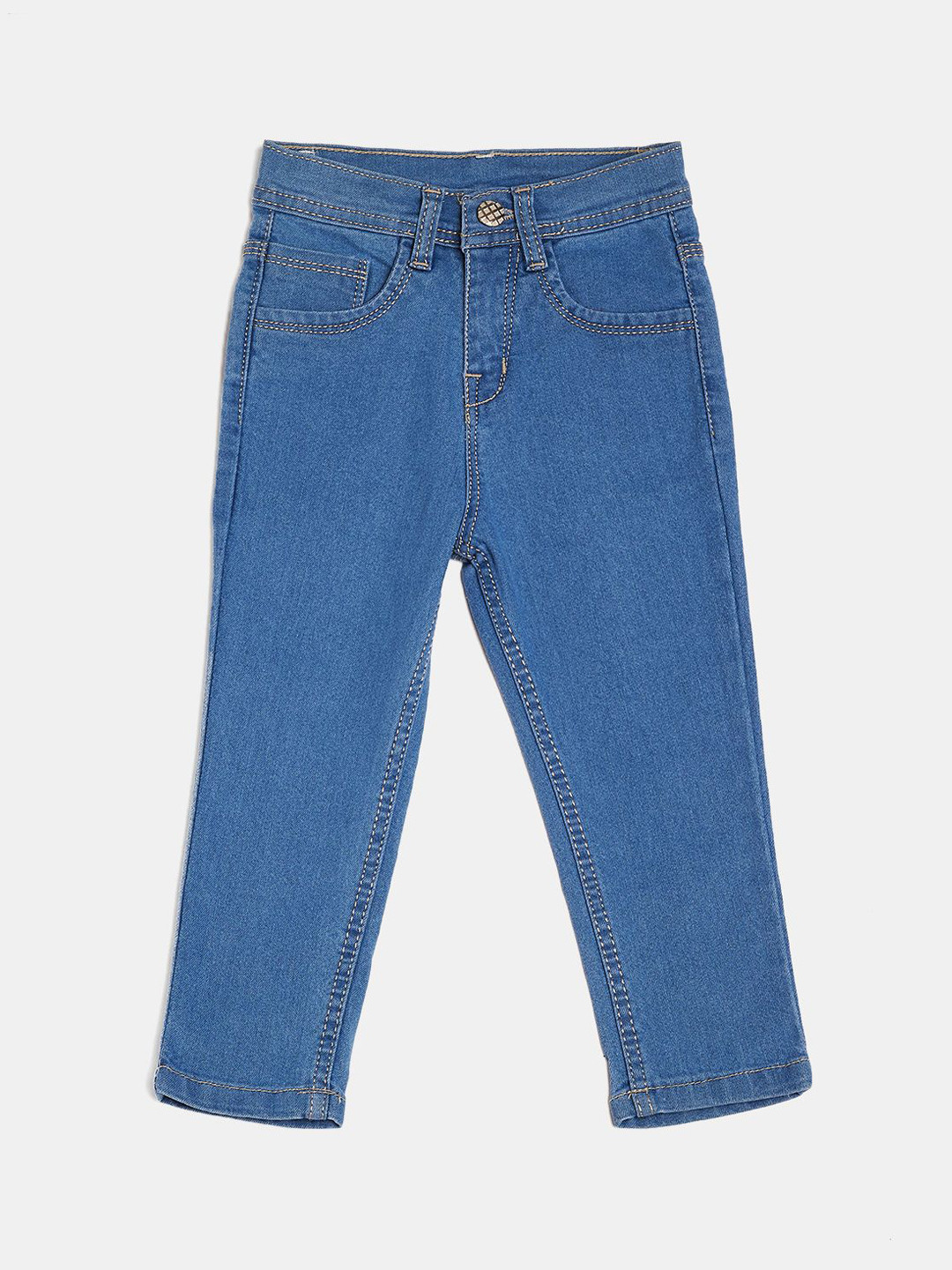 F2M Boys Regular Fit High-Rise Light Fade Jeans