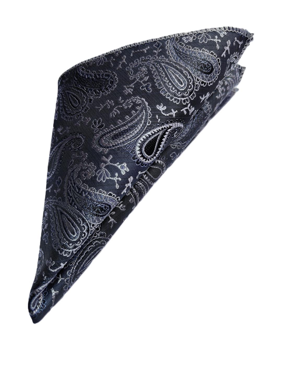VOICI Grey Printed Pocket Squares