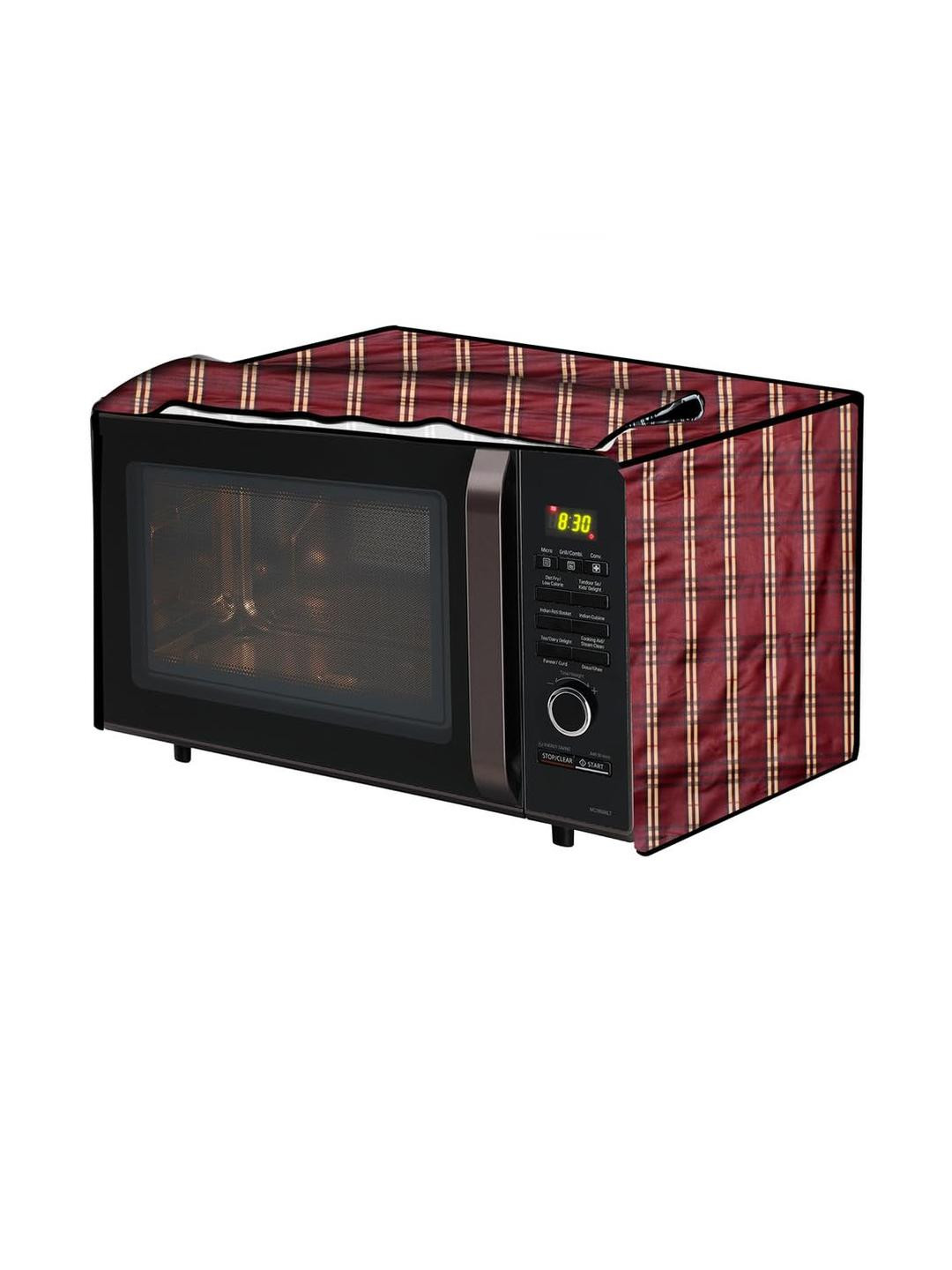 The Furnishing Tree PVC Waterproof Microwave Oven Cover Compatible for 23 L Convection 23BC4 Plaid
