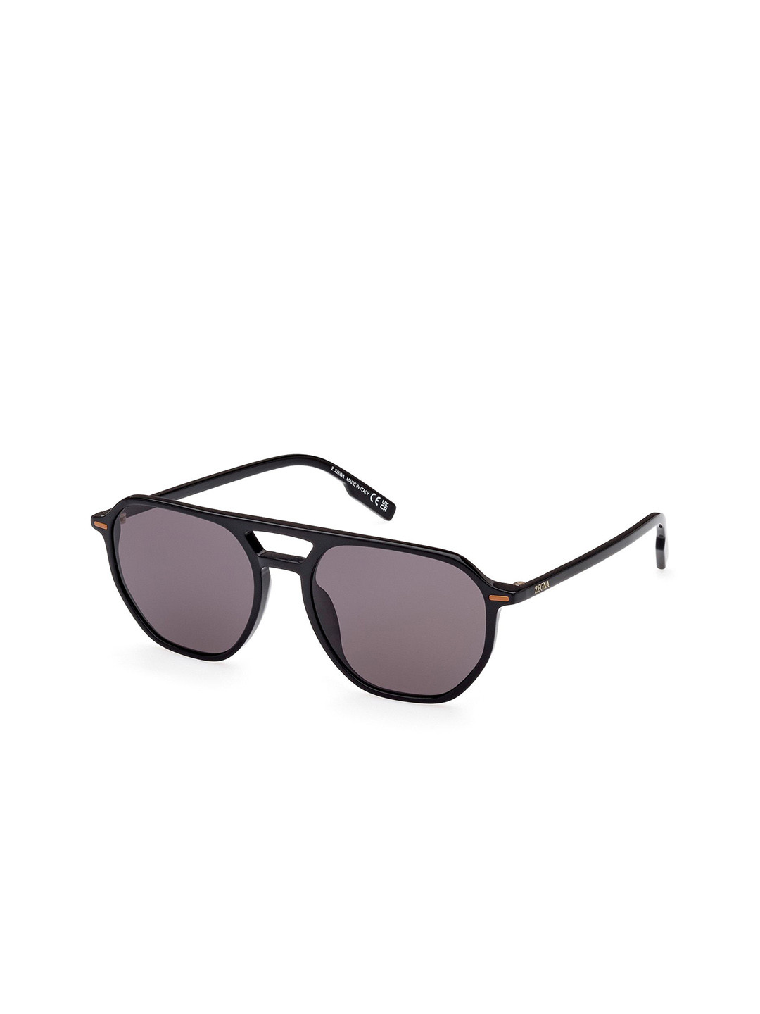 Ermenegildo Zegna Men Aviator Sunglasses with UV Protected Lens EZ0212 55 01A