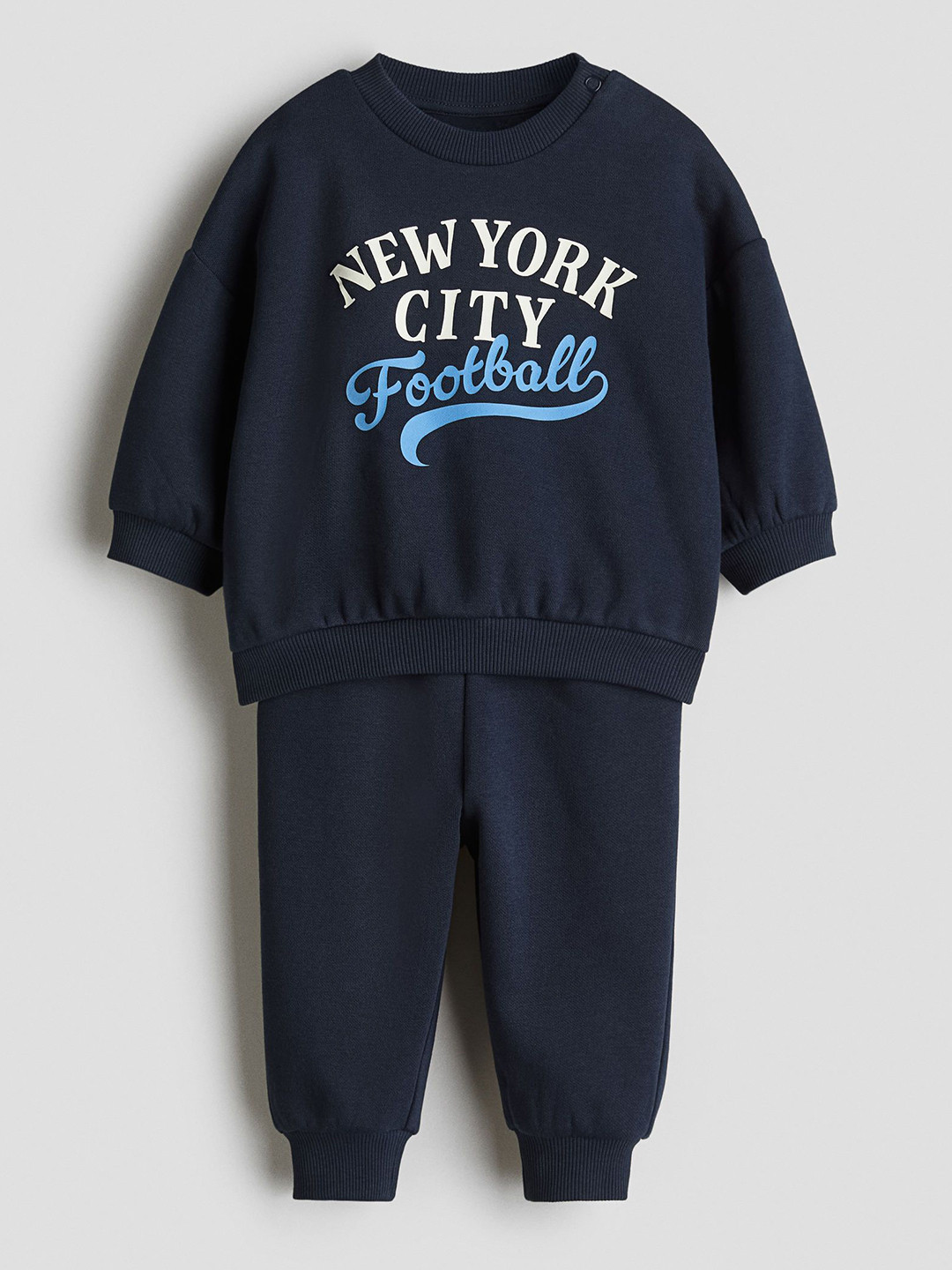 H&M 2-Piece Printed Brushed-Inside Sweatshirt Set