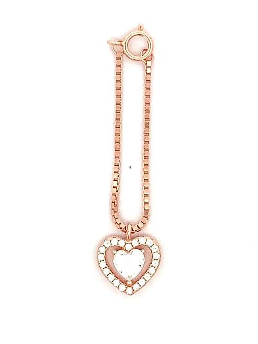 EZURR 925 Silver Gleaming Heart Watch Charm