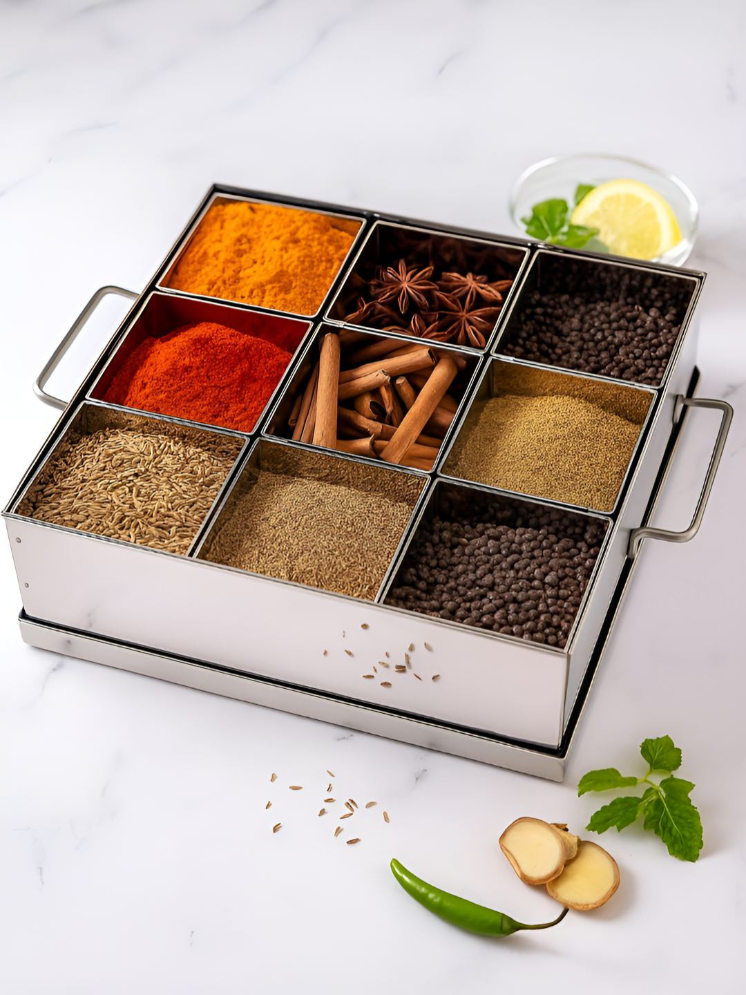 Nyra Kitchenware Steel Stainless Steel Dishwasher Safe Box Container With lid