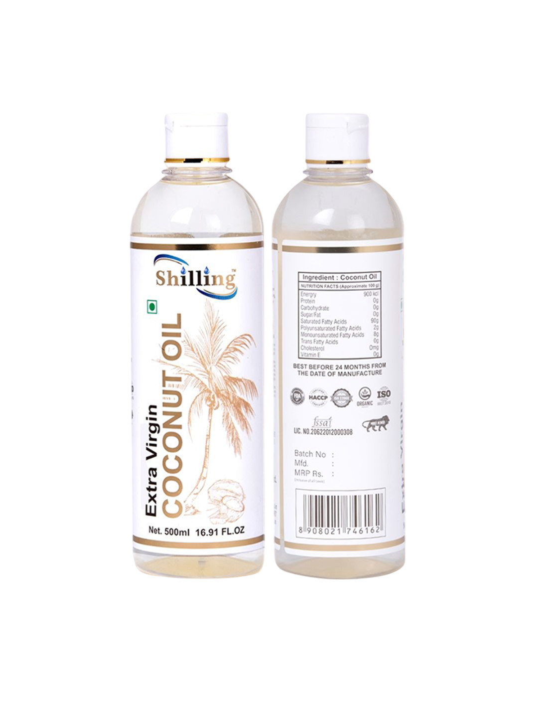 SHILLING Extra Virgin Coconut Oil - 500 ml