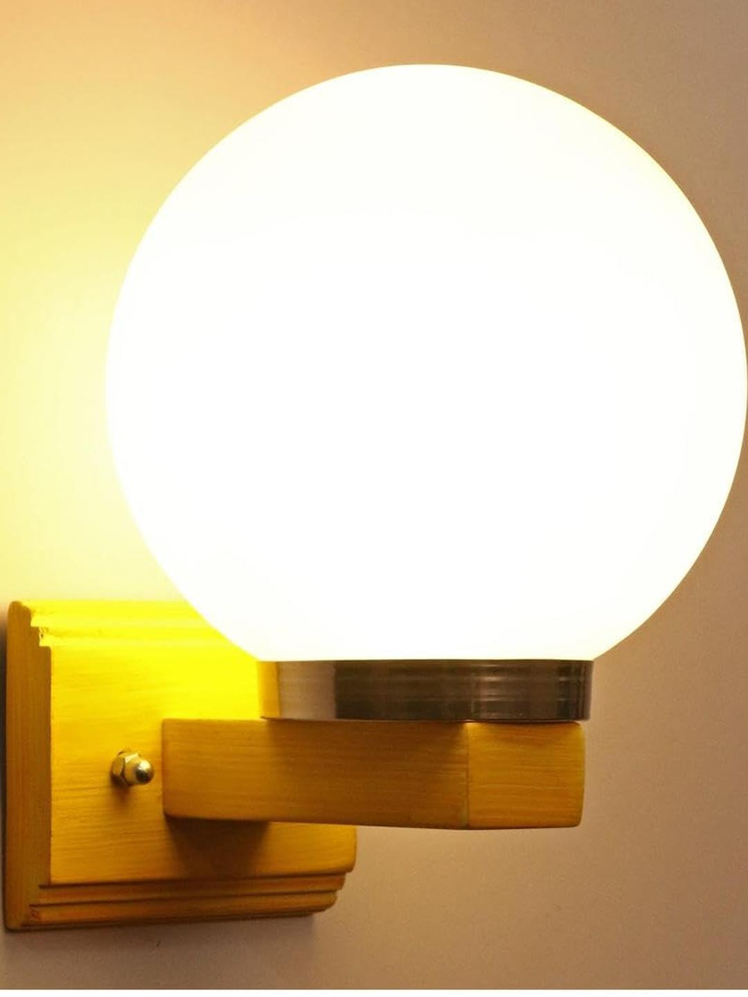 Somil Premium Designer Glass Wall / Night Lamp  Elegant & Stylish Dcor Accent for Modern Interiors, color-  White Size- 21.5 X 31 X 25.5 CM